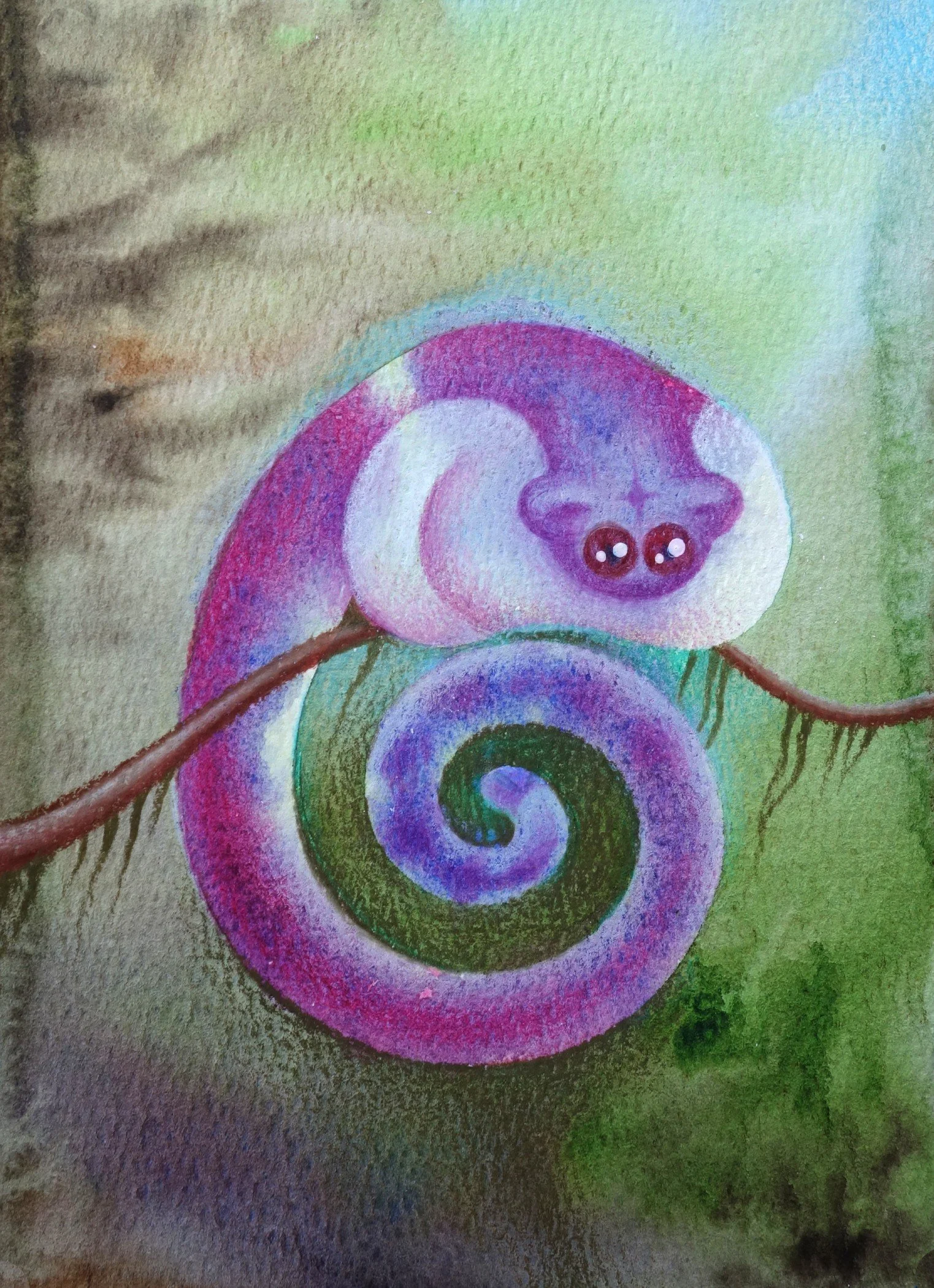 Watercolor and colored pencils on paper - 2025