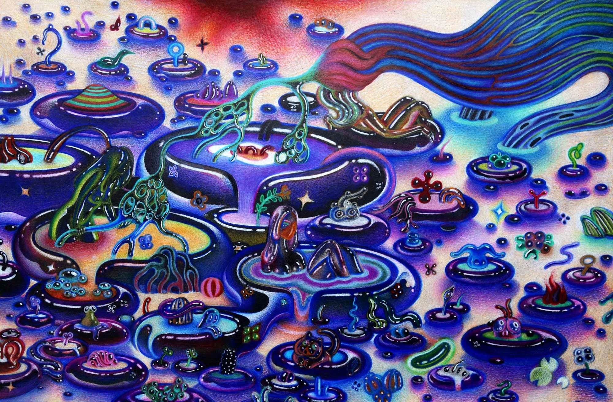 Jelly World - Colored Pencil - 2018