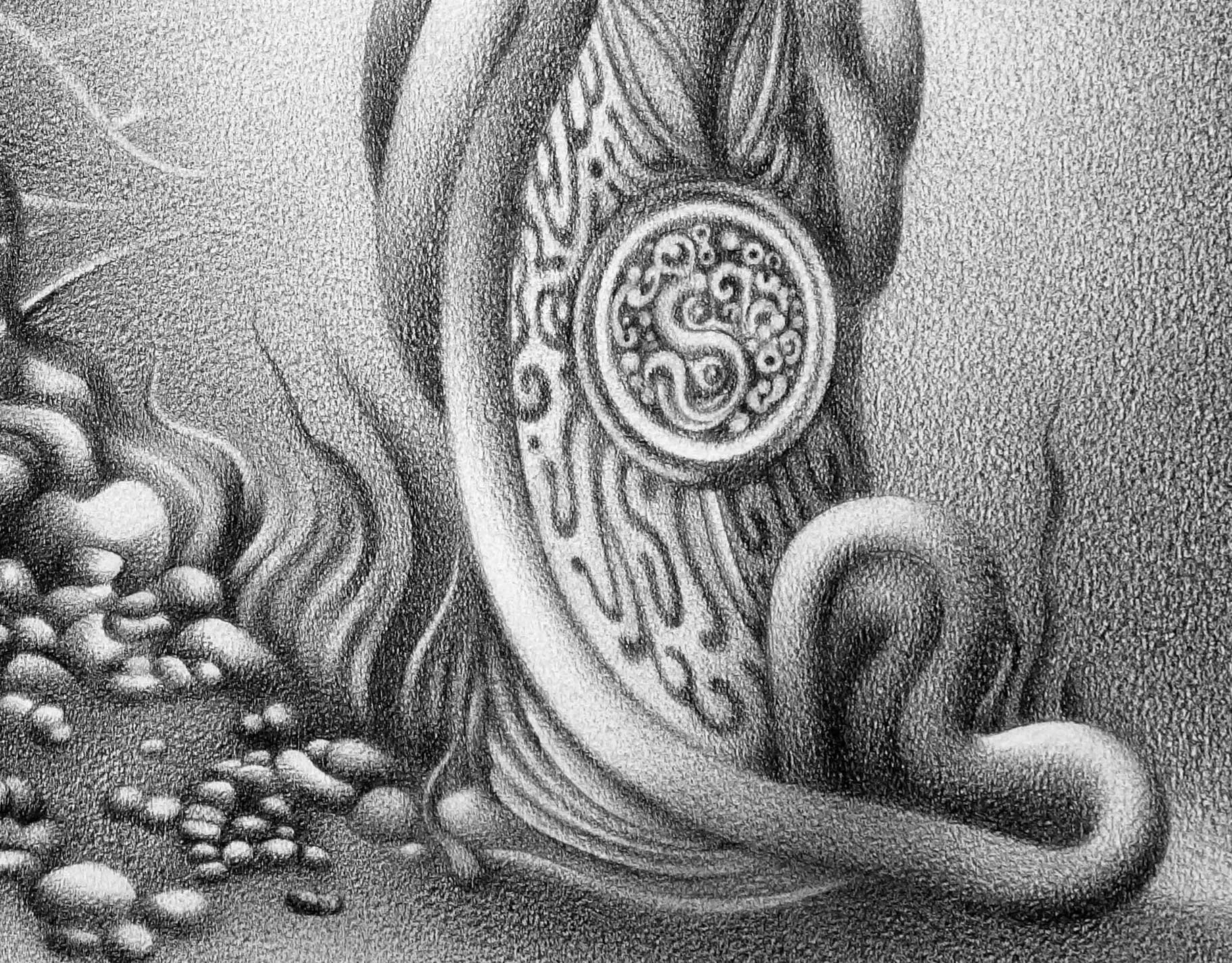 Forager, Detail - Pencil on paper - 2022