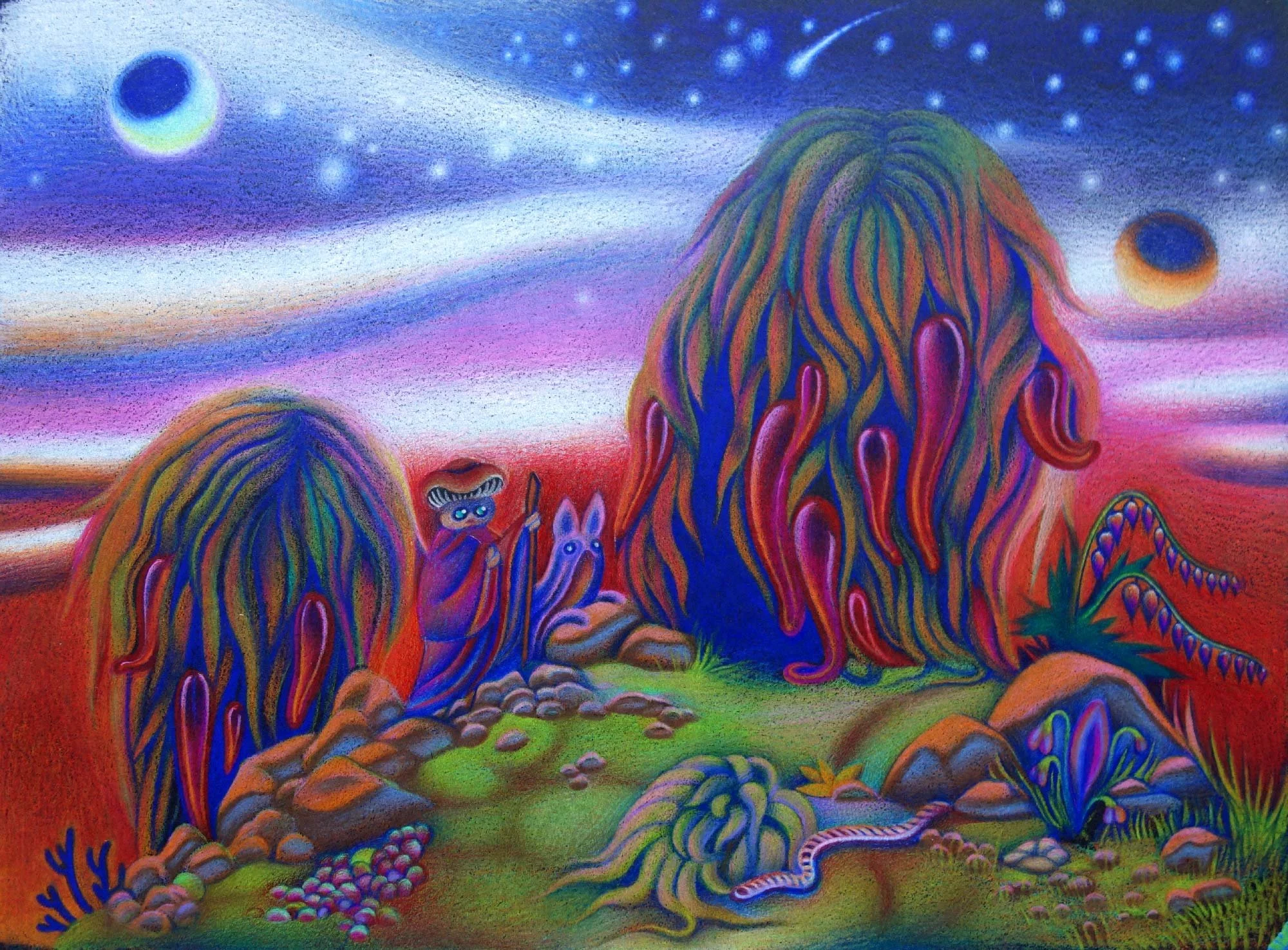 Sunset on the Yaw - Colored Pencil - 2021