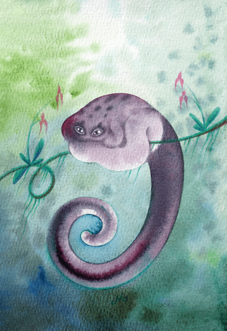 Watercolor and colored pencils on paper - 2025