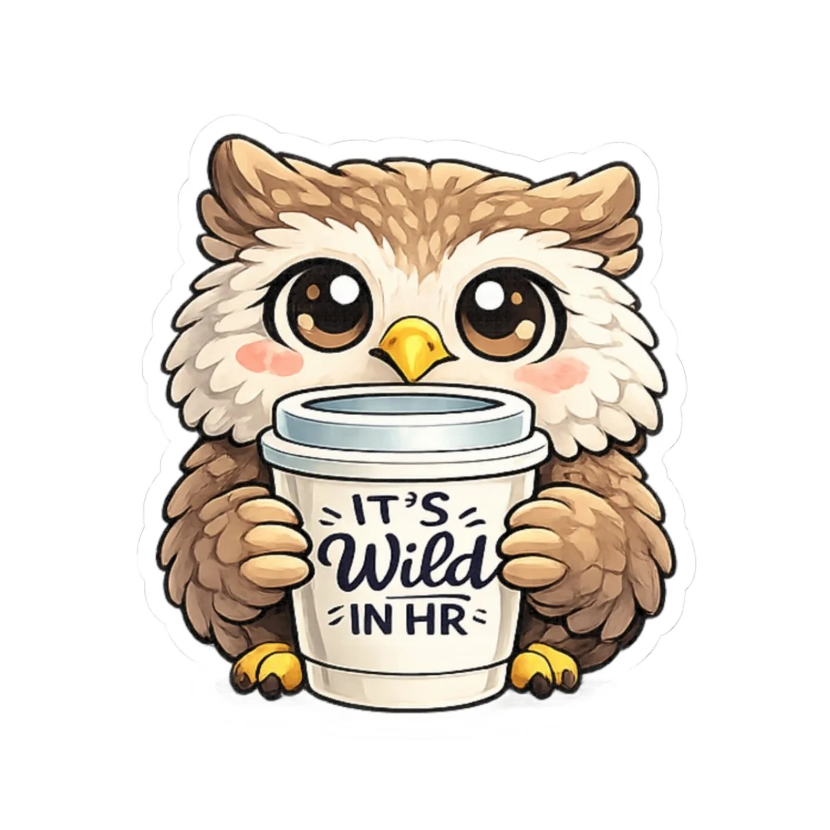 It’s Wild in HR Kawaii Owl | HR Sticker