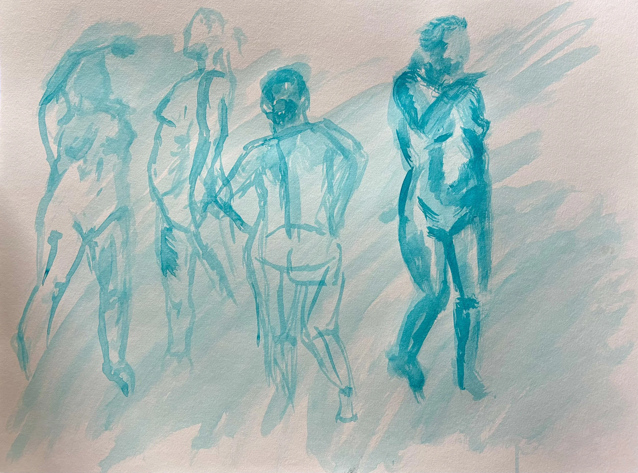 Untitled, 2026, Ink on paper, 18 x 24 inches