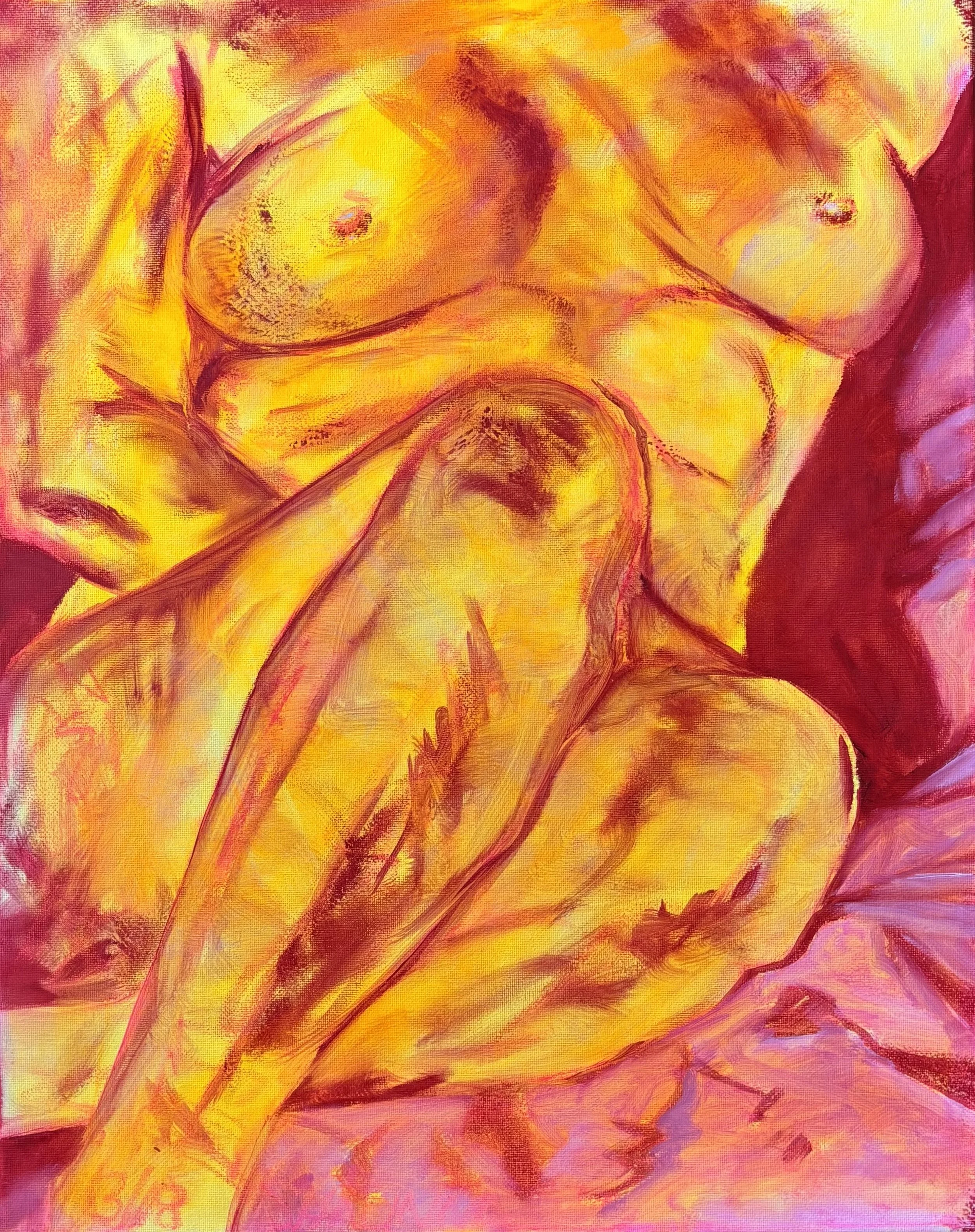 Untitled, 2026, Oil Pastel, Acrylic & Oil paint on canvas 16 x 20 inches