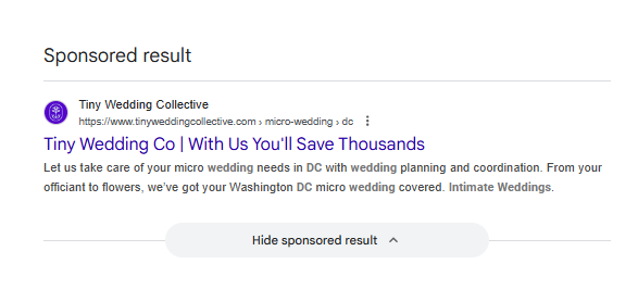 Paid ads management portfolio piece