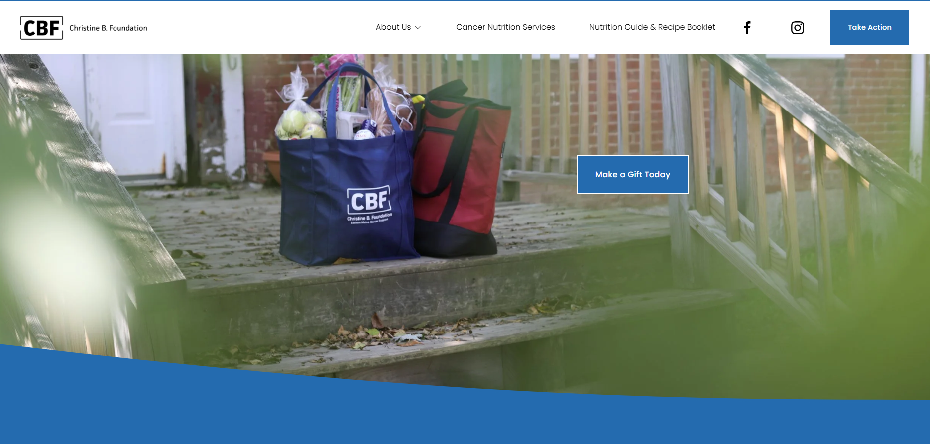 Homepage of CBF cancer foundation page