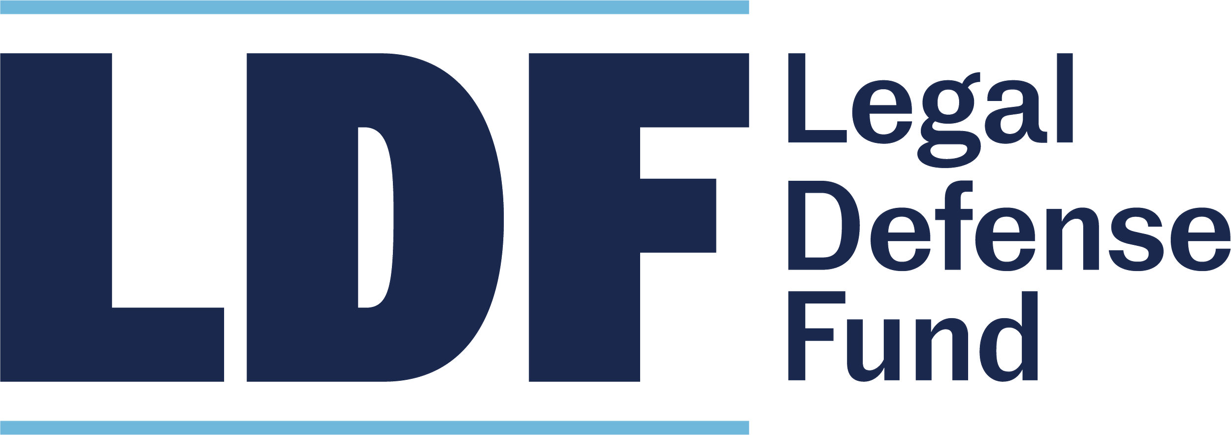 Logo of the Legal Defense Fund with the abbreviation 'LDF' in bold letters.