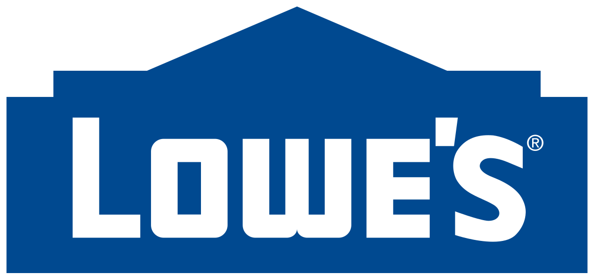 Lowe's store logo with blue background and white text.