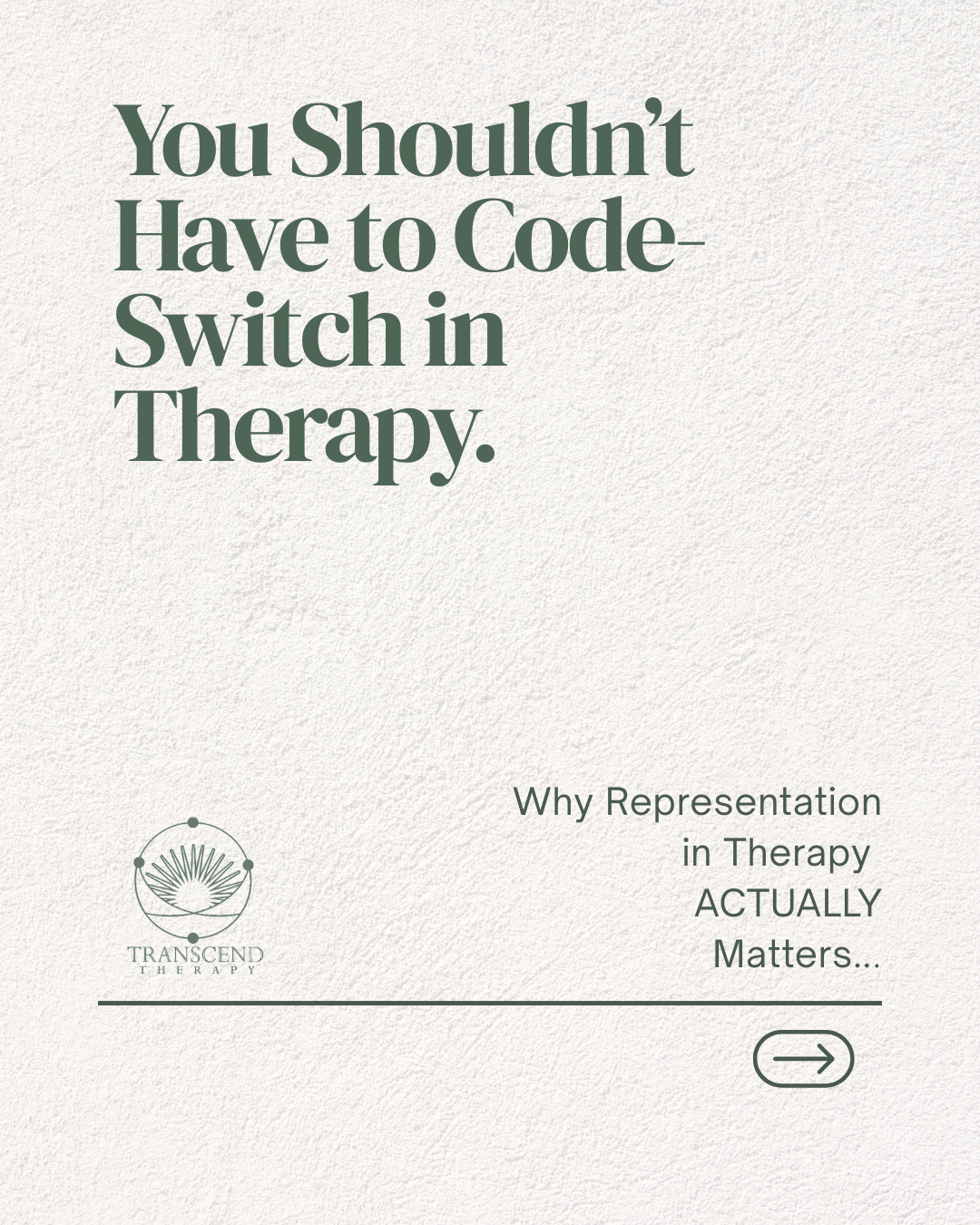 If You Have to Code-Switch in Therapy, Is It Really a Safe Space?