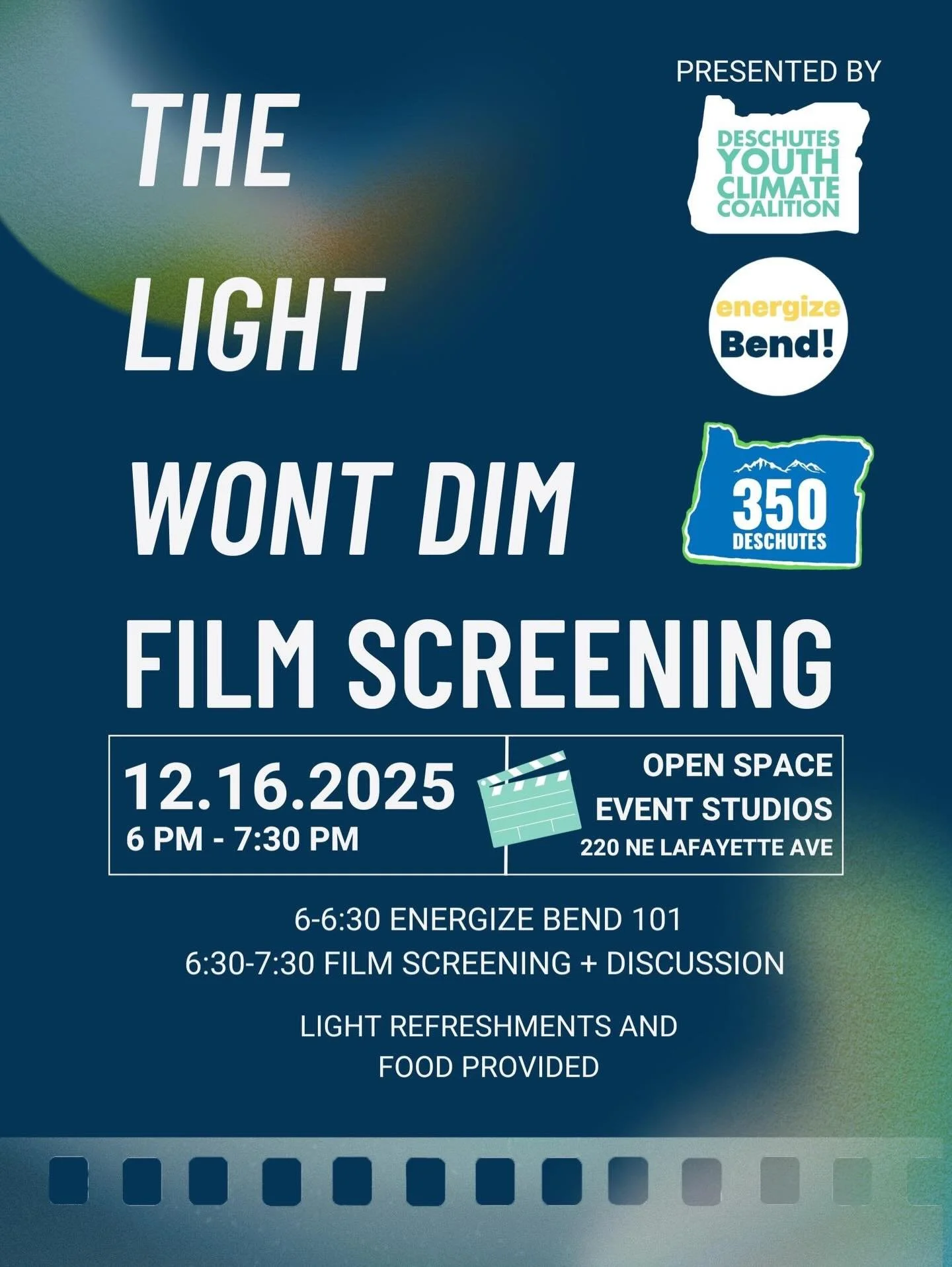 Come hang out! We&rsquo;ll be at @openspaceeventstudios with @350deschutes and @deschutesycc with pizza, bevs, climate justice, and a movie just for you 🎬

Link in bio.