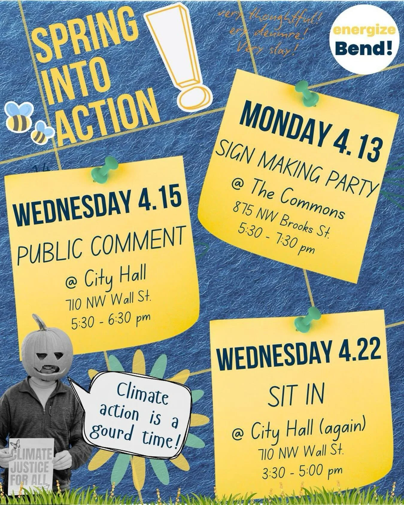 Feeling anxious about the state of the world? 🫠

Don&rsquo;t worry, we got you boo.❤️

9/10 doctors agree that doing good things together is the best remedy out there. 👨🏻&zwj;⚕️

Join us this April to make sure Bend City Council steps up and takes