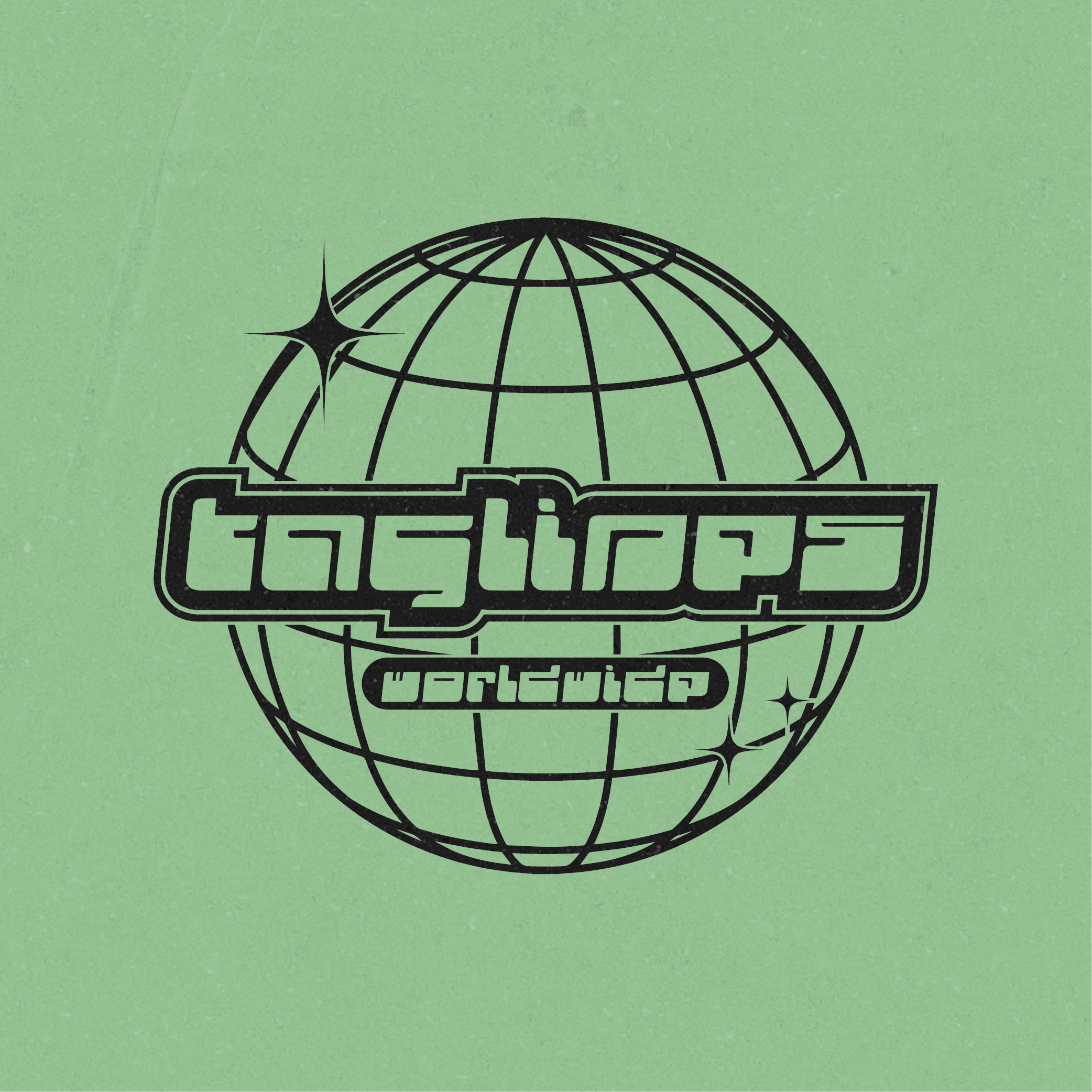 A Y2K style Variant on the Taglines logo
