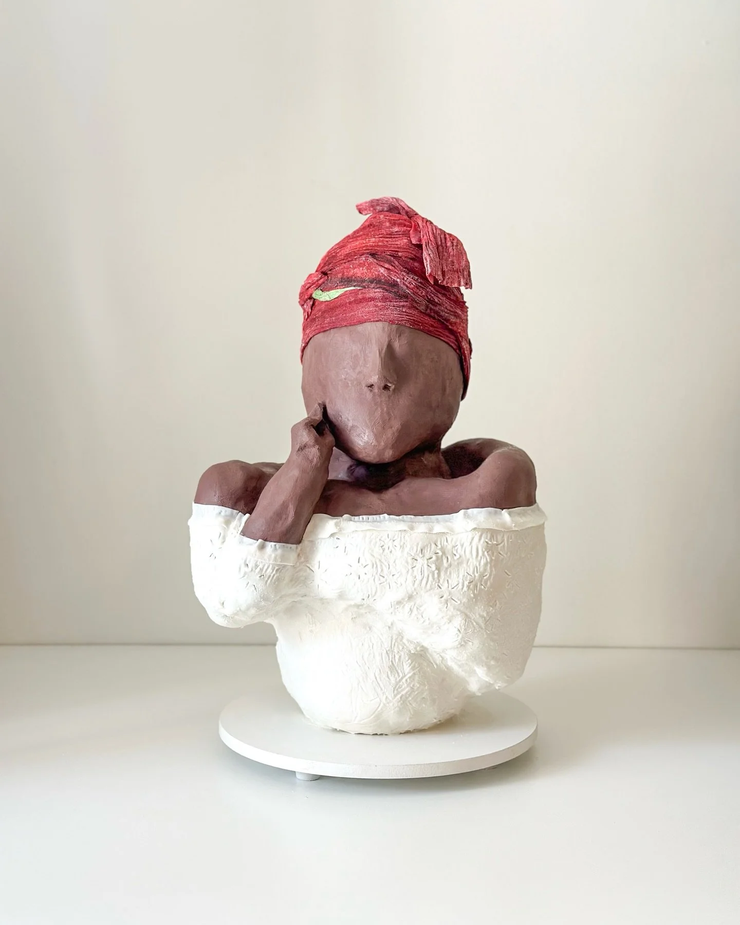 My first attempt at a free form bust inspired by the photography of Alanna Airitam. This project was for a community event organized by the San Diego Visual Arts Network where bakers used an assigned piece from a local art curator&rsquo;s collection 