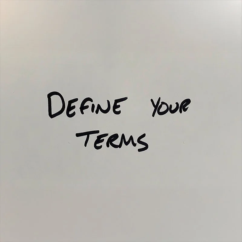 Define Your Terms