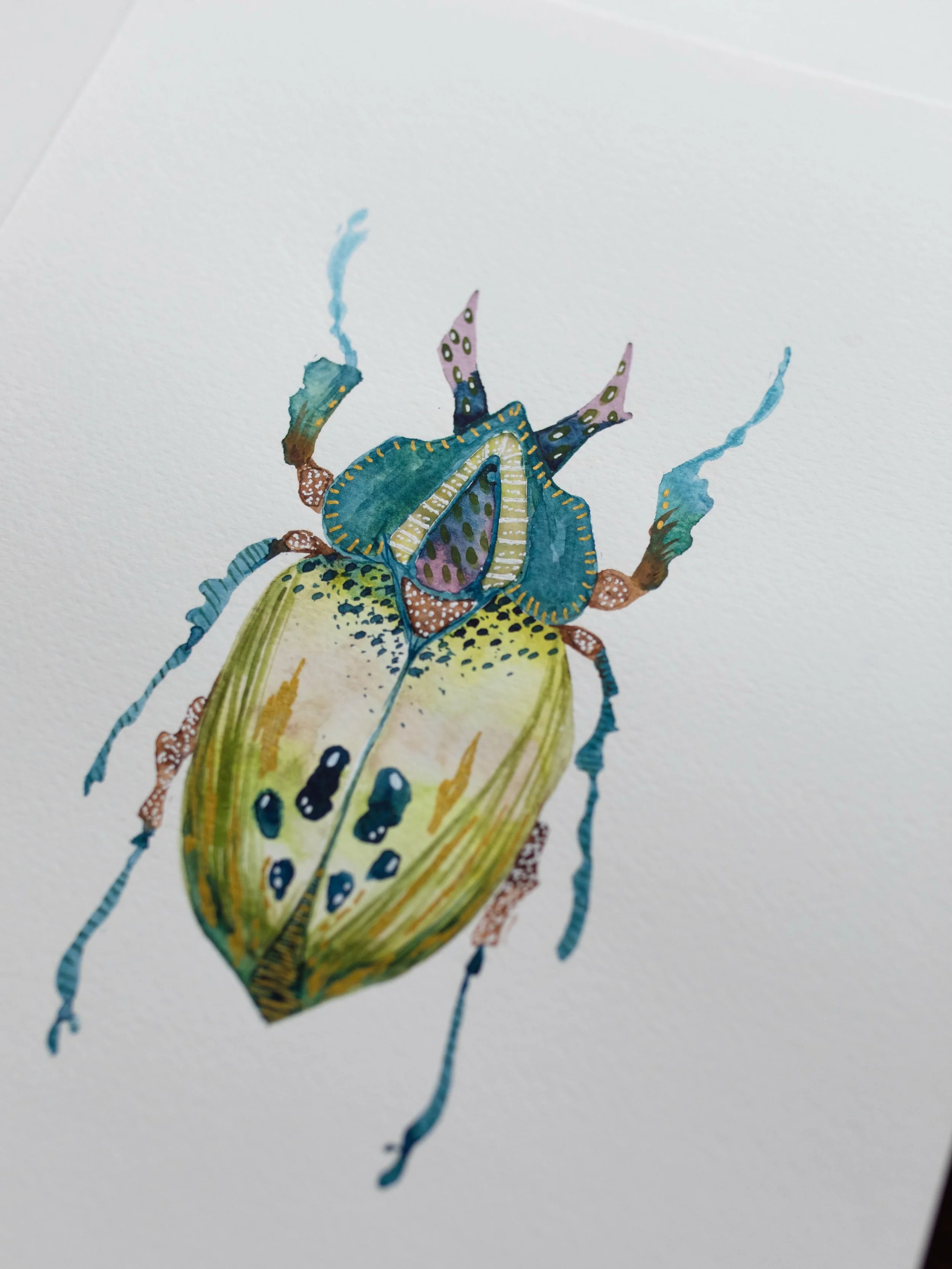 I seriously loved this one 🪲✨ 

Watercolor Beetles - they were weird, quirky, colorful, and the perfect amount of awesome. This class was SO fun, and I absolutely loved seeing how everyone&rsquo;s paintings turned out. Every beetle had its own perso
