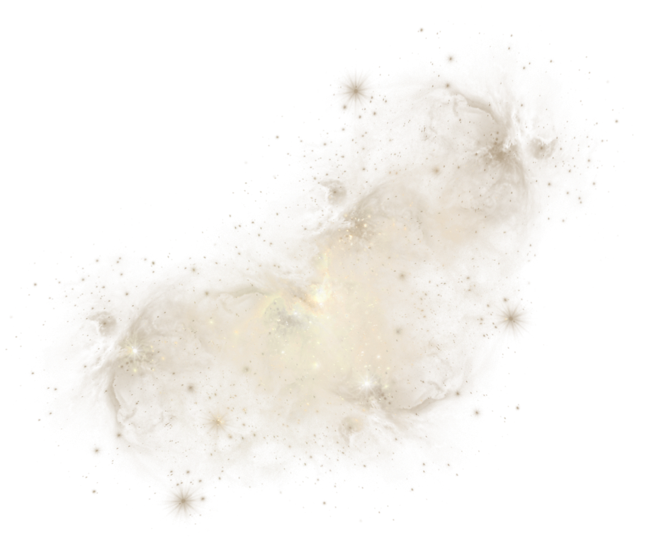 An image of a galaxy or nebula in space with bright stars and cosmic dust.