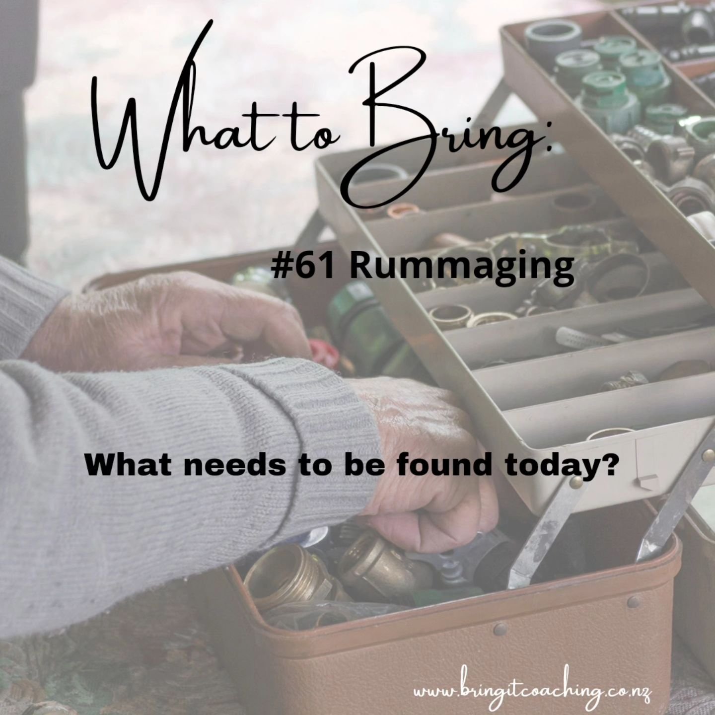 No matter how well we compartmentalise our experiences and emotions, we carry some forever.

We may be looking for something in our bag, rummaging deep into all the pockets, when we come across grief, or shame, or pain. 

It is important to take it i