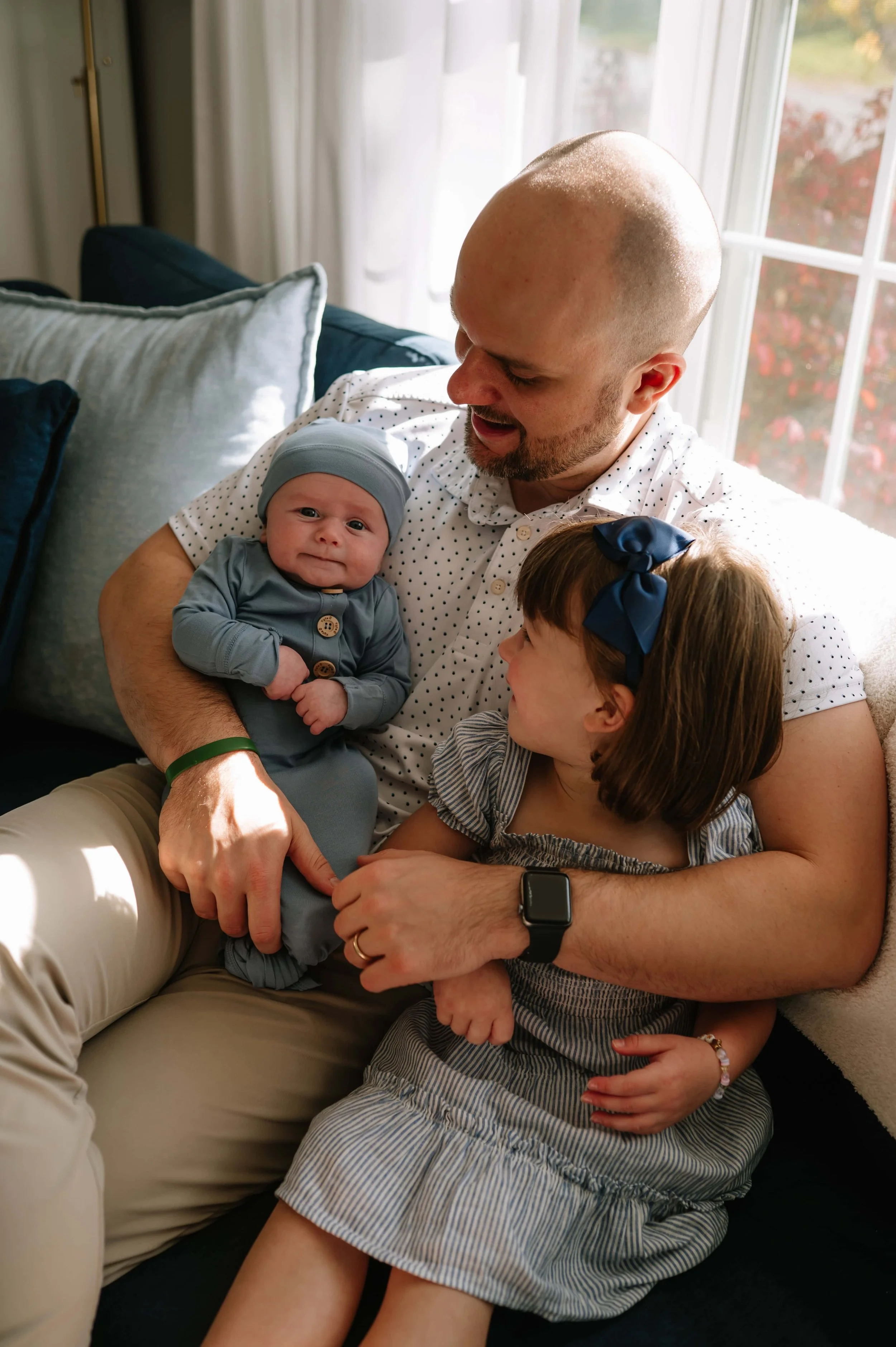 newborn photos in client's home