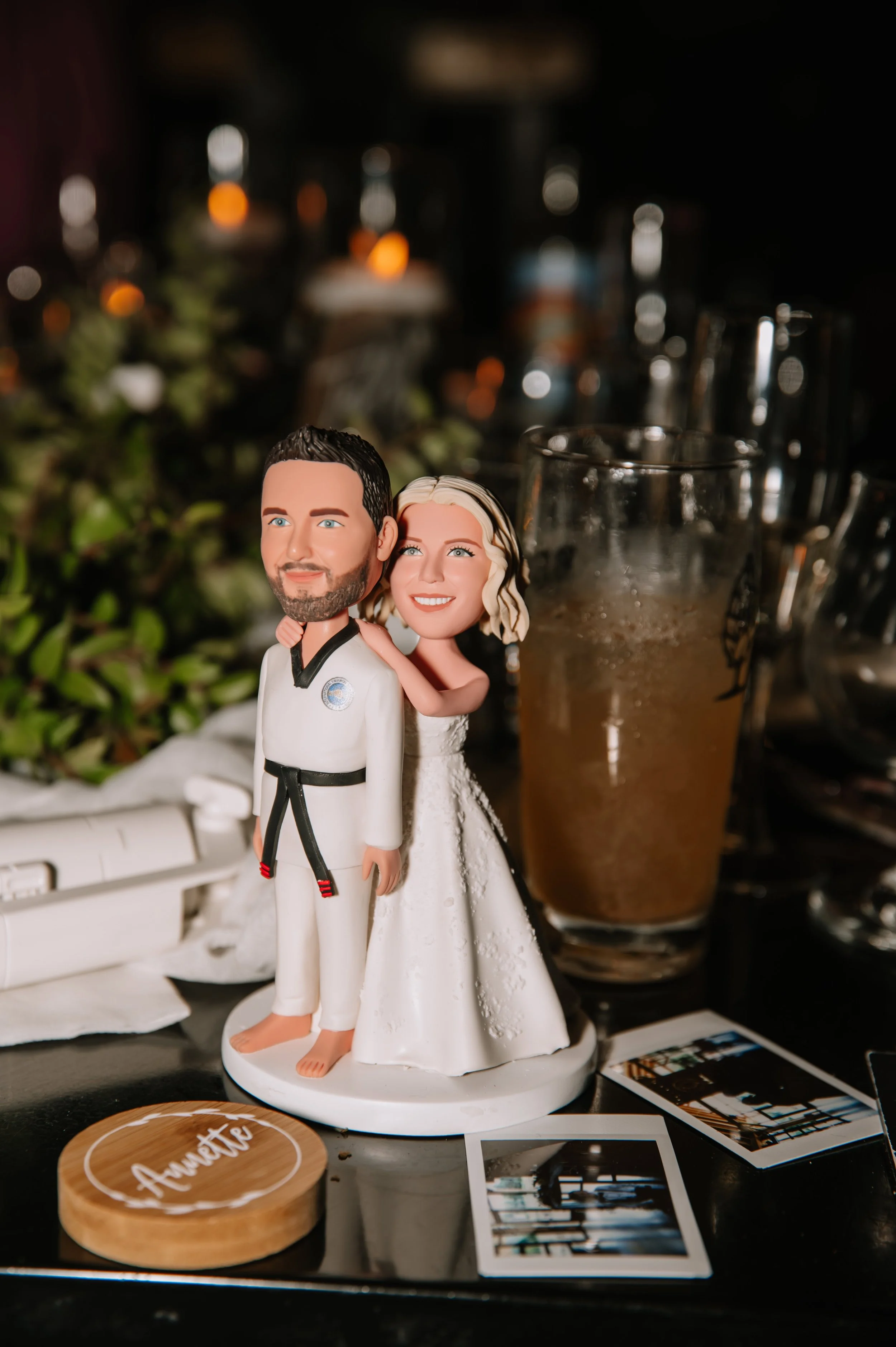 cake topper of bride and groom
