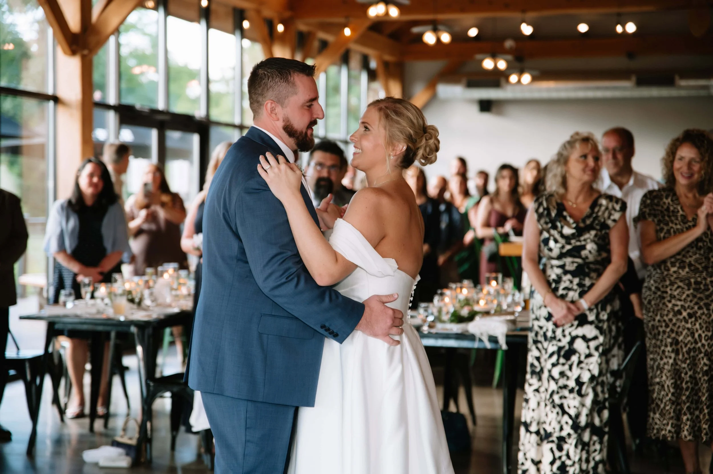 bride and groom first dance
