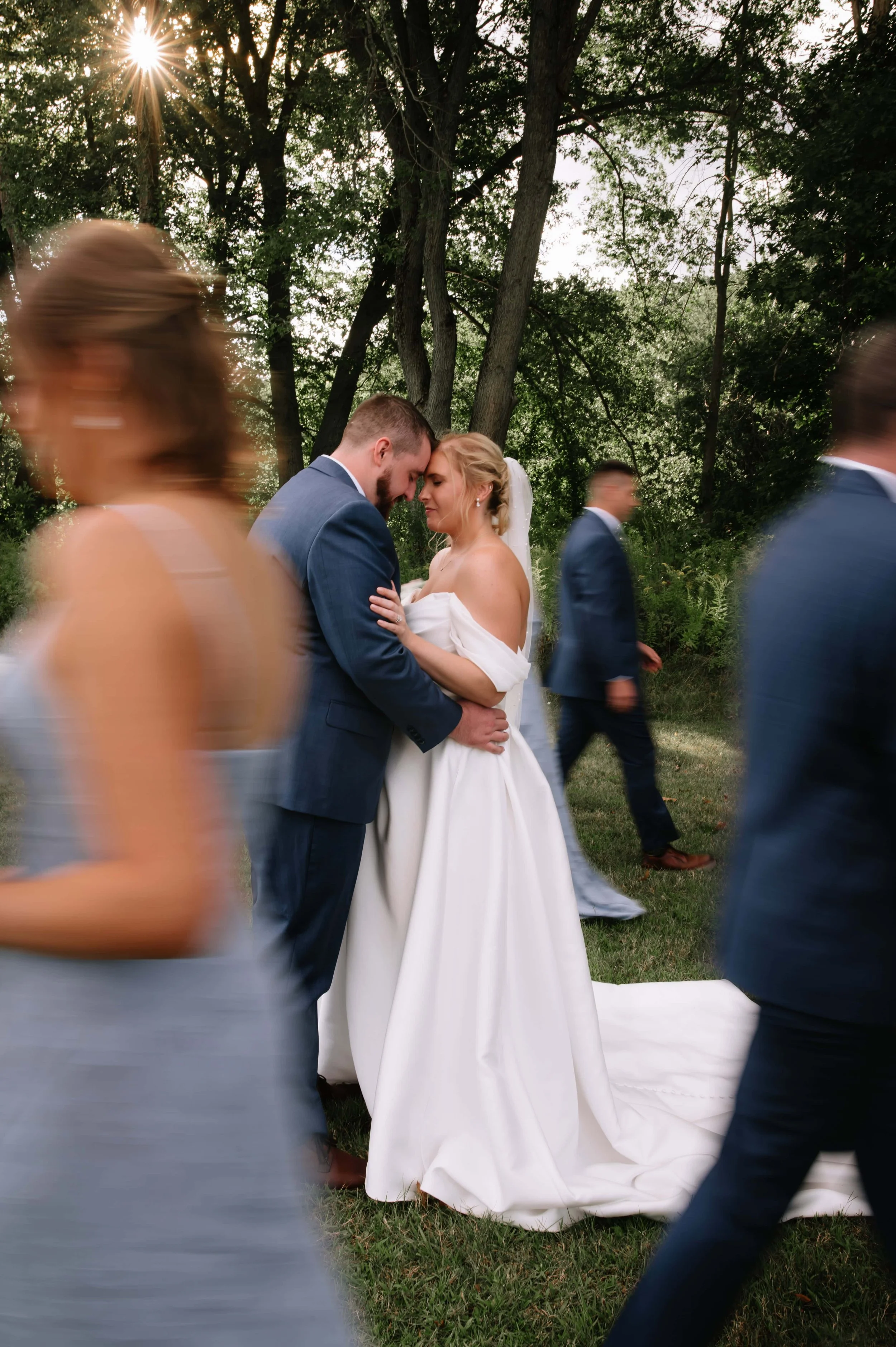 couple and bridal party photos