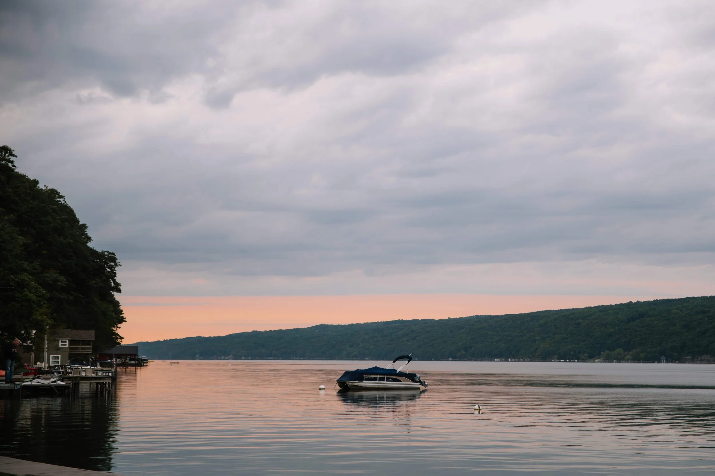 sunset at lake wedding reception.jpg