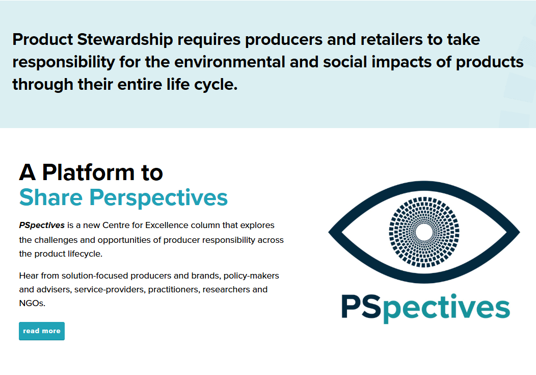 STEWARDSHIP- PRODUCT STEWARDSHIP CENTRE OF EXCELLENCE: Access learning and professional development on product stewardship. Good for business and individuals.