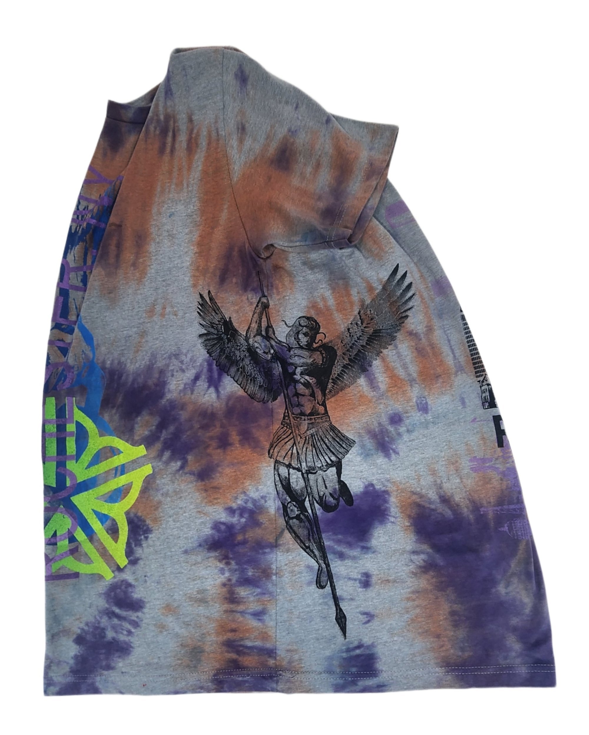'NUTZ' Unisex Monoprint T-shirt Size: L - Gladiator Art & Apparel