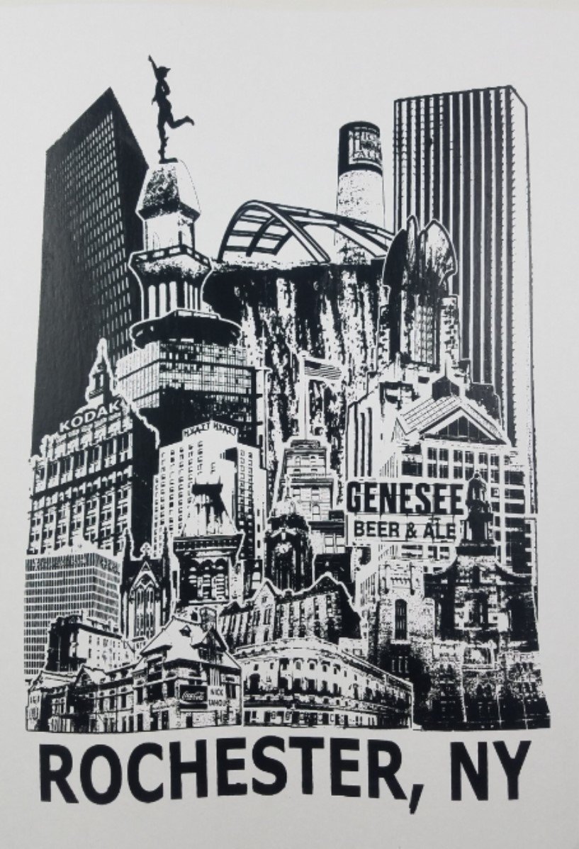 The Rochester, NY Skyline Graphic Print Poster 13" x 19" - Gladiator Art & Apparel