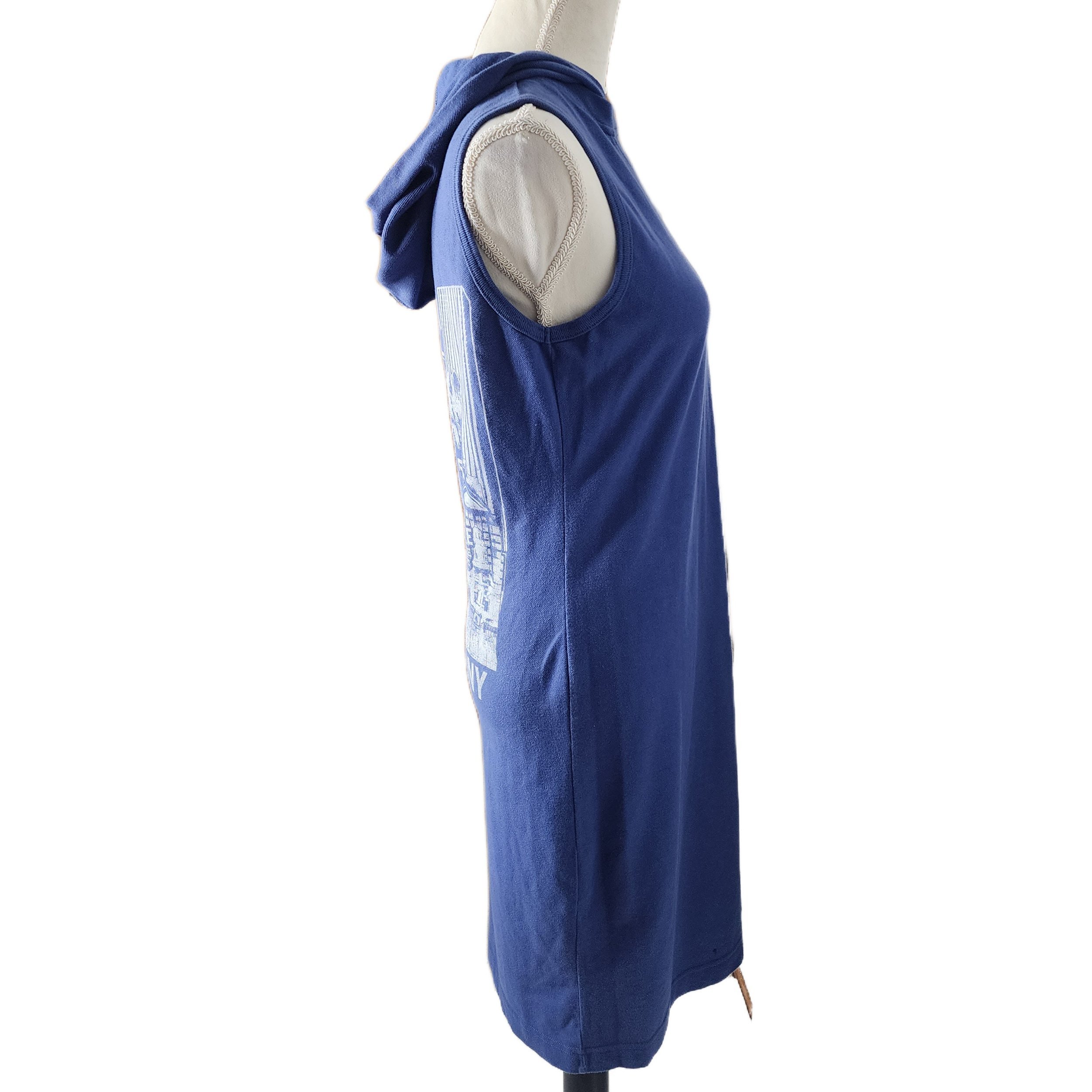 Upcycled, Ralph Lauren, Hooded Dress, w/ 'Roc' NY Skyline Graphic on the Back. Size: M - Gladiator Art & Apparel