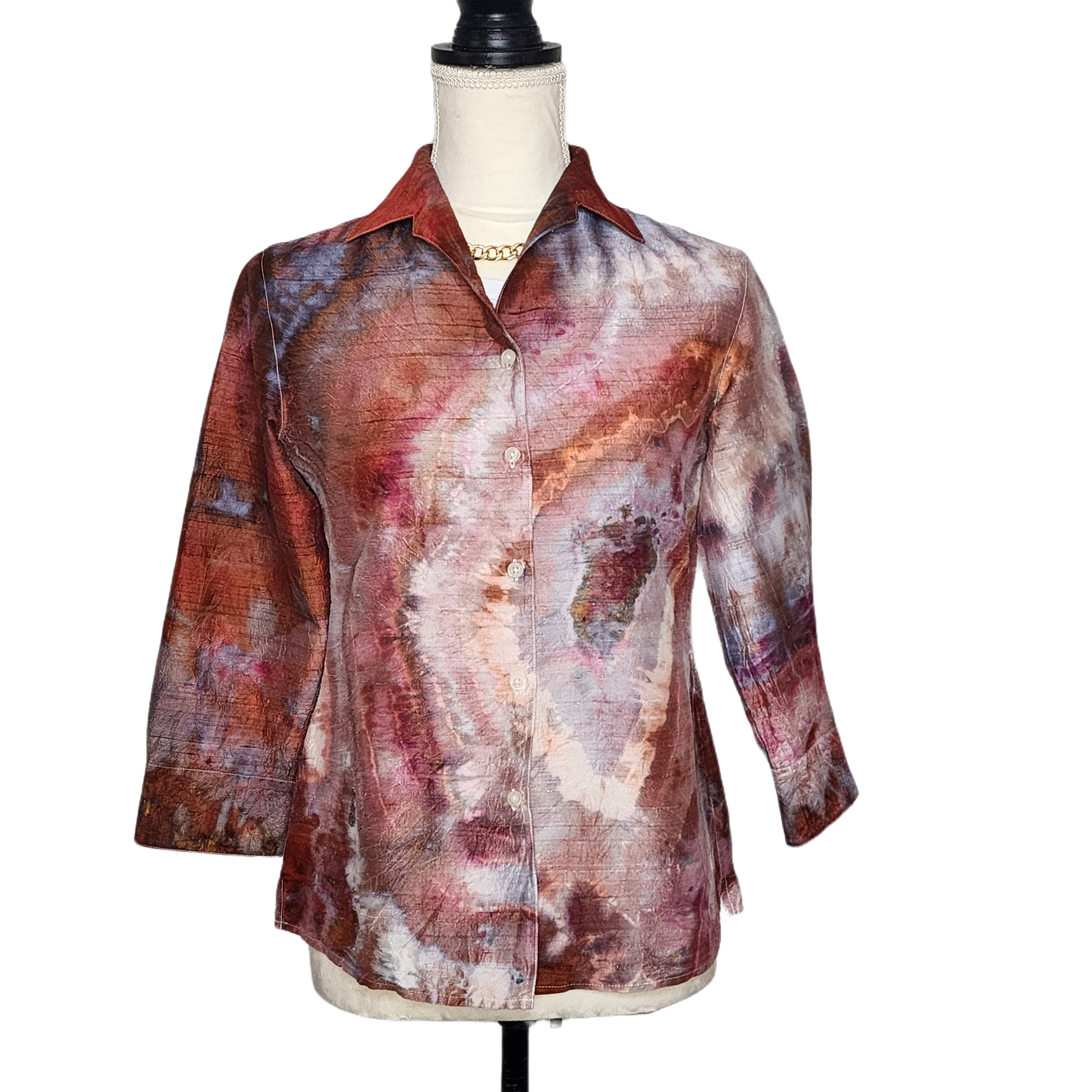 Ralph Lauren, Silk, Ice Tie-Dyed Top Size: 4 - Gladiator Art & Apparel