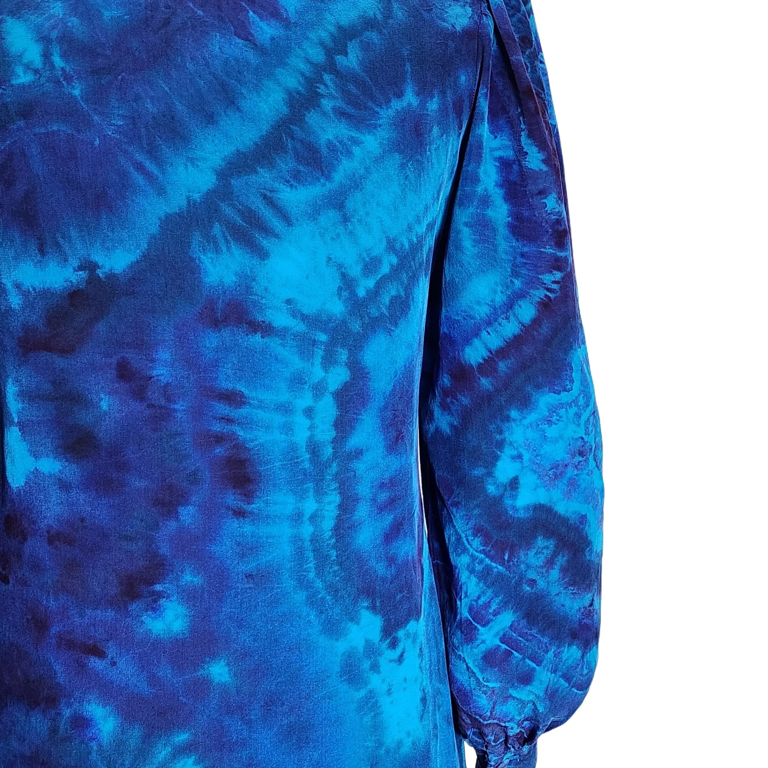 Cassis. Vintage, Upcycled 100% Silk Tie Dye Dress. Size 6 - Gladiator Art & Apparel