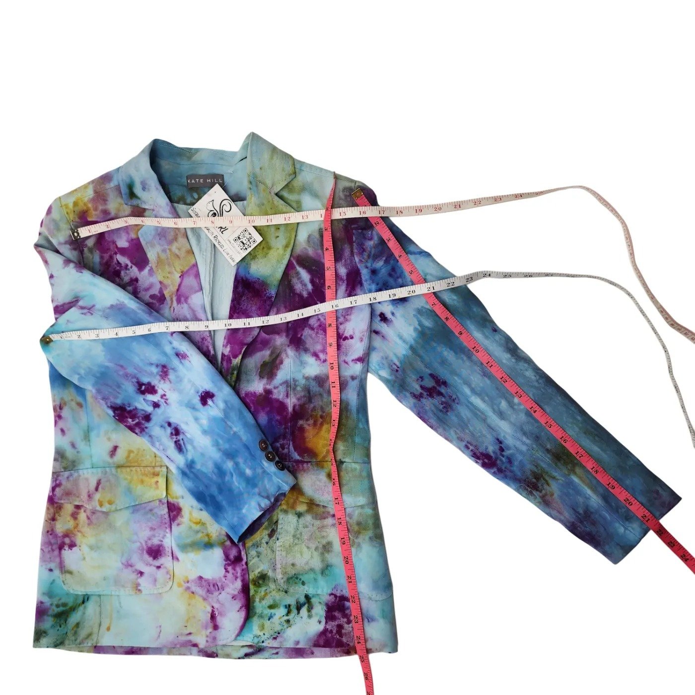Kate Hill. 90s Reworked Tie Dye Blazer. Size: 4/6 - Gladiator Art & Apparel