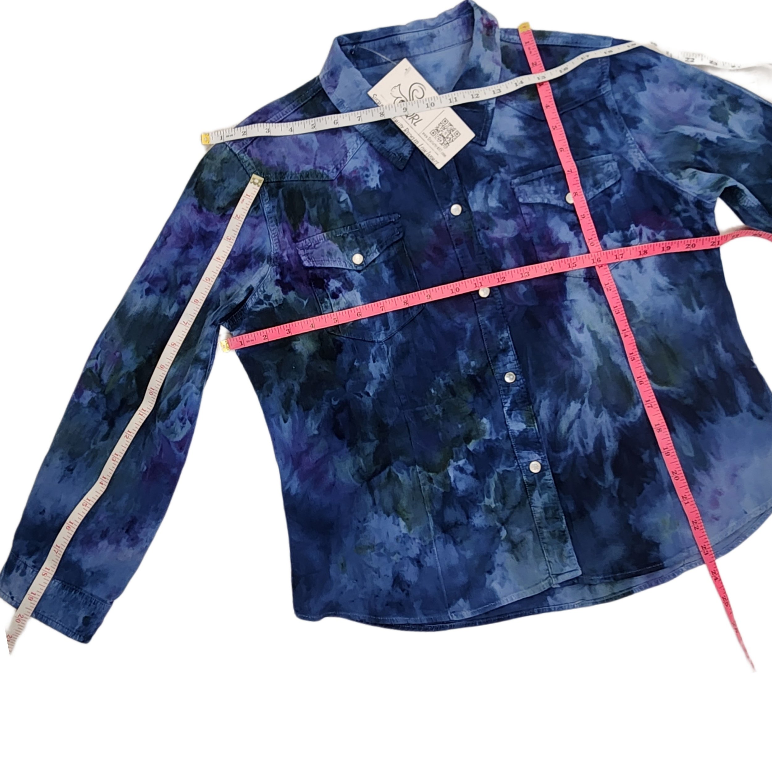 Upcycled, Ralph Lauren, Tie-Dyed, Corduroy Button Down. Size: M - Gladiator Art & Apparel