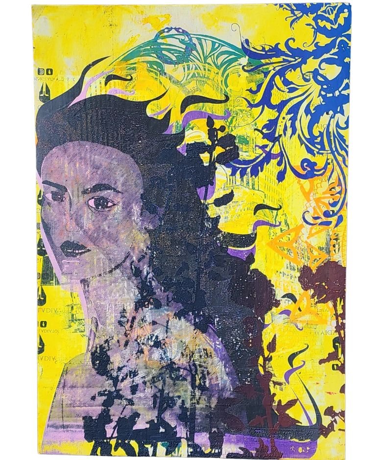 The 'Tia' 13" x 19" Multi-Color, Screen Printed Monoprint Poster - Gladiator Art & Apparel