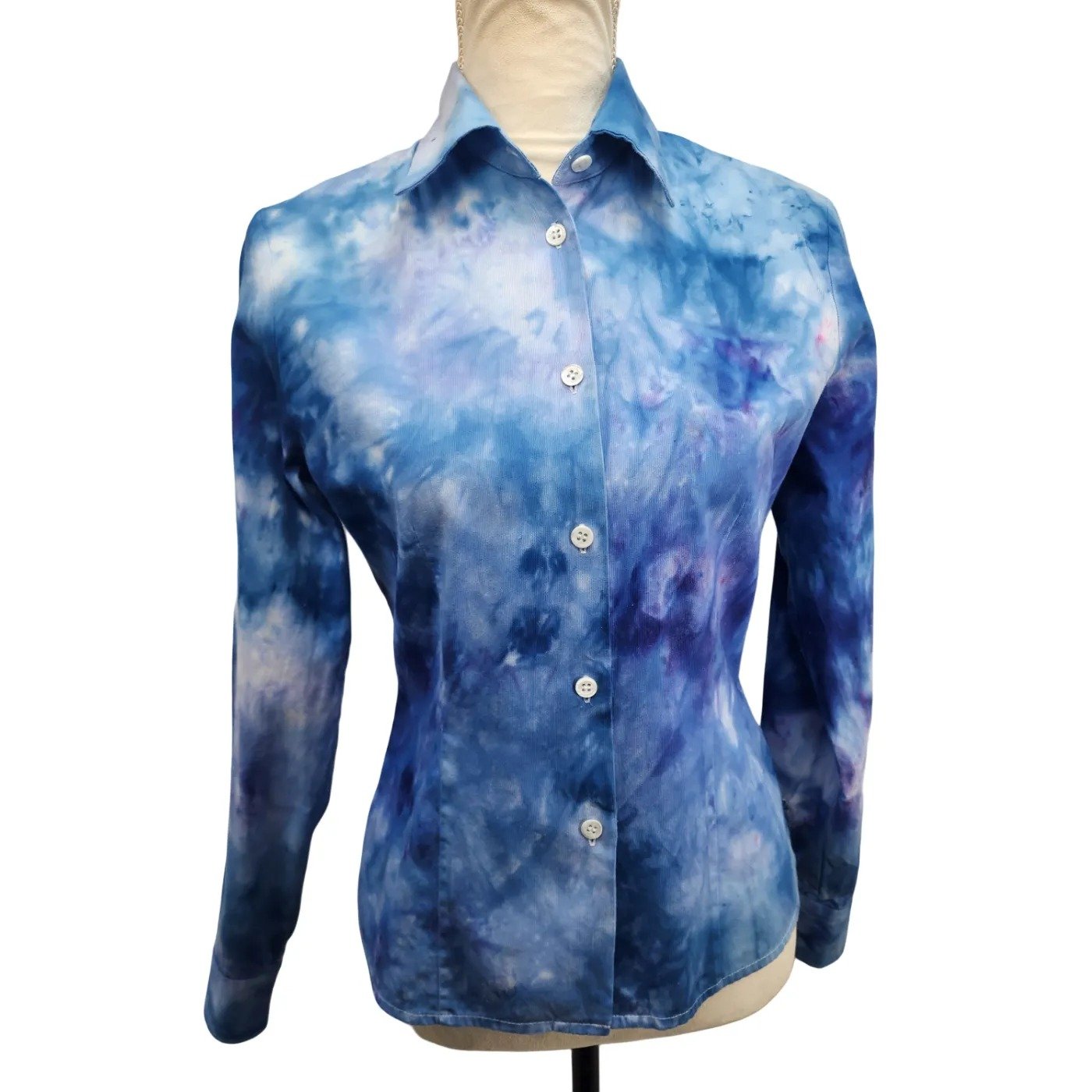 Reworked, Esprit De Corp. Tie-Dyed Button Down Shirt. Size: Small - Gladiator Art & Apparel
