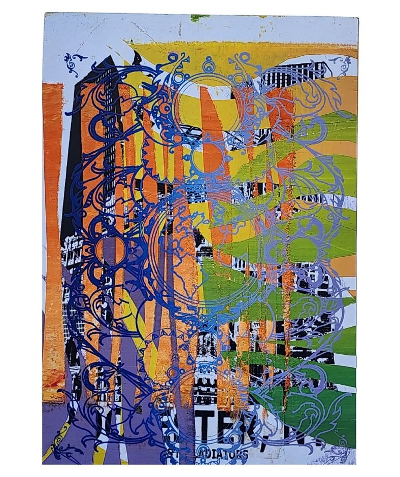 The 'Iosheka' 13" x 19" Multi-Color, Screen Printed Monoprint Poster - Gladiator Art & Apparel