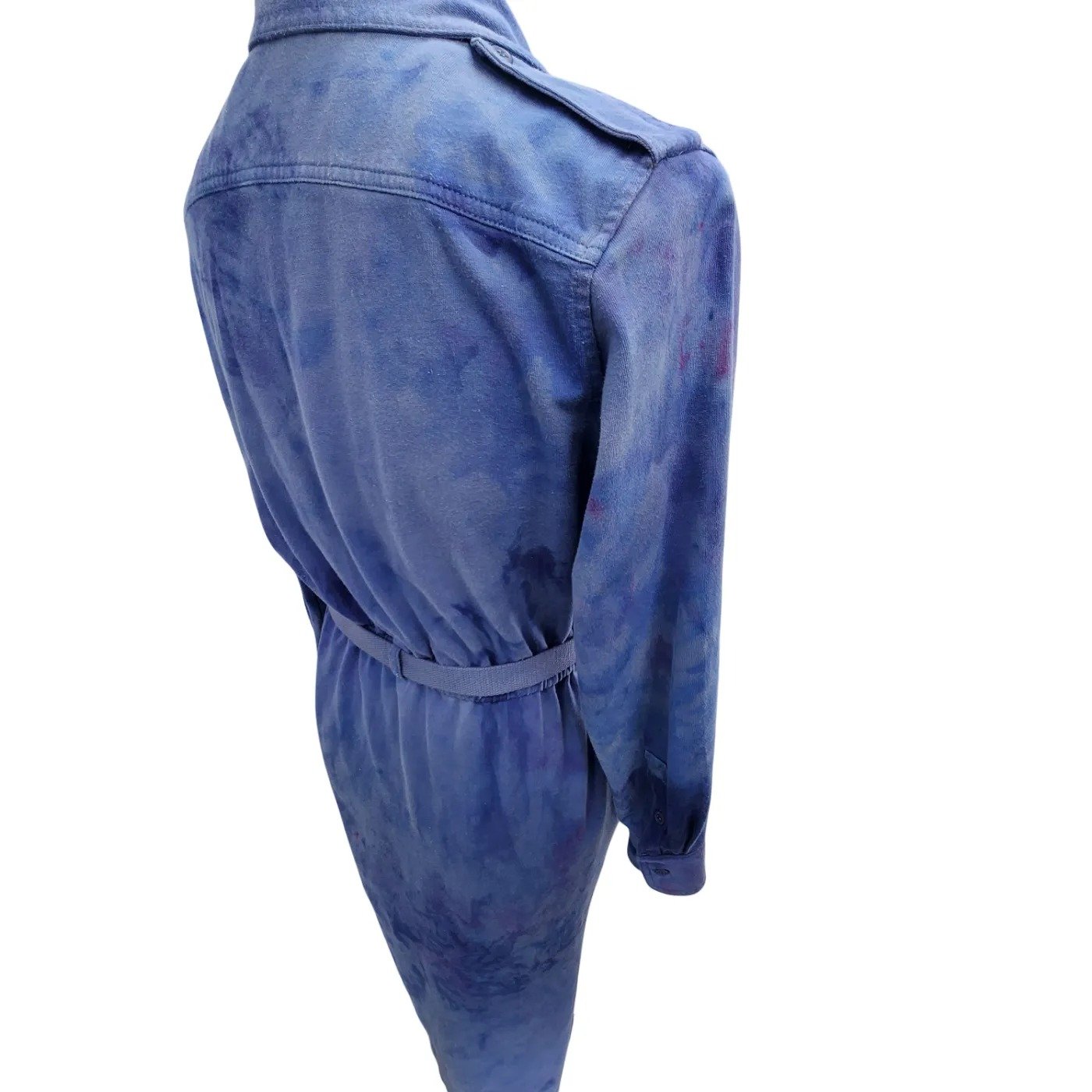 Upcycled, 90s Tie-Dyed, Long Sleeve Dress. Size: 4/6 - Gladiator Art & Apparel