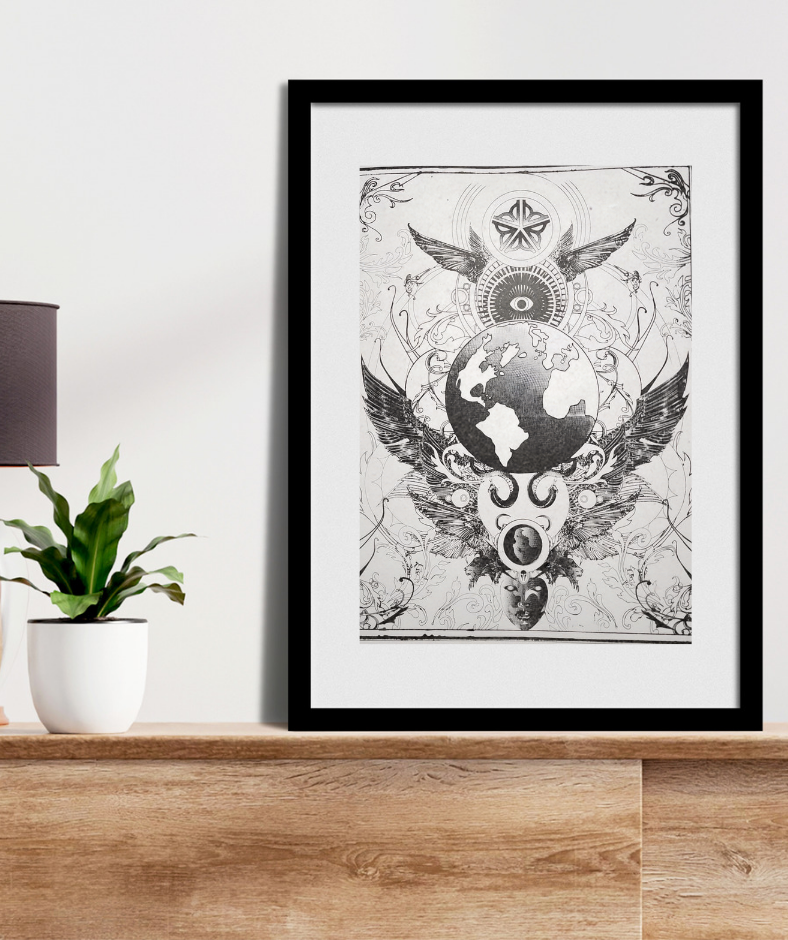 Earth Vibe Graphic Print 18" x 24" Poster - Gladiator Art & Apparel