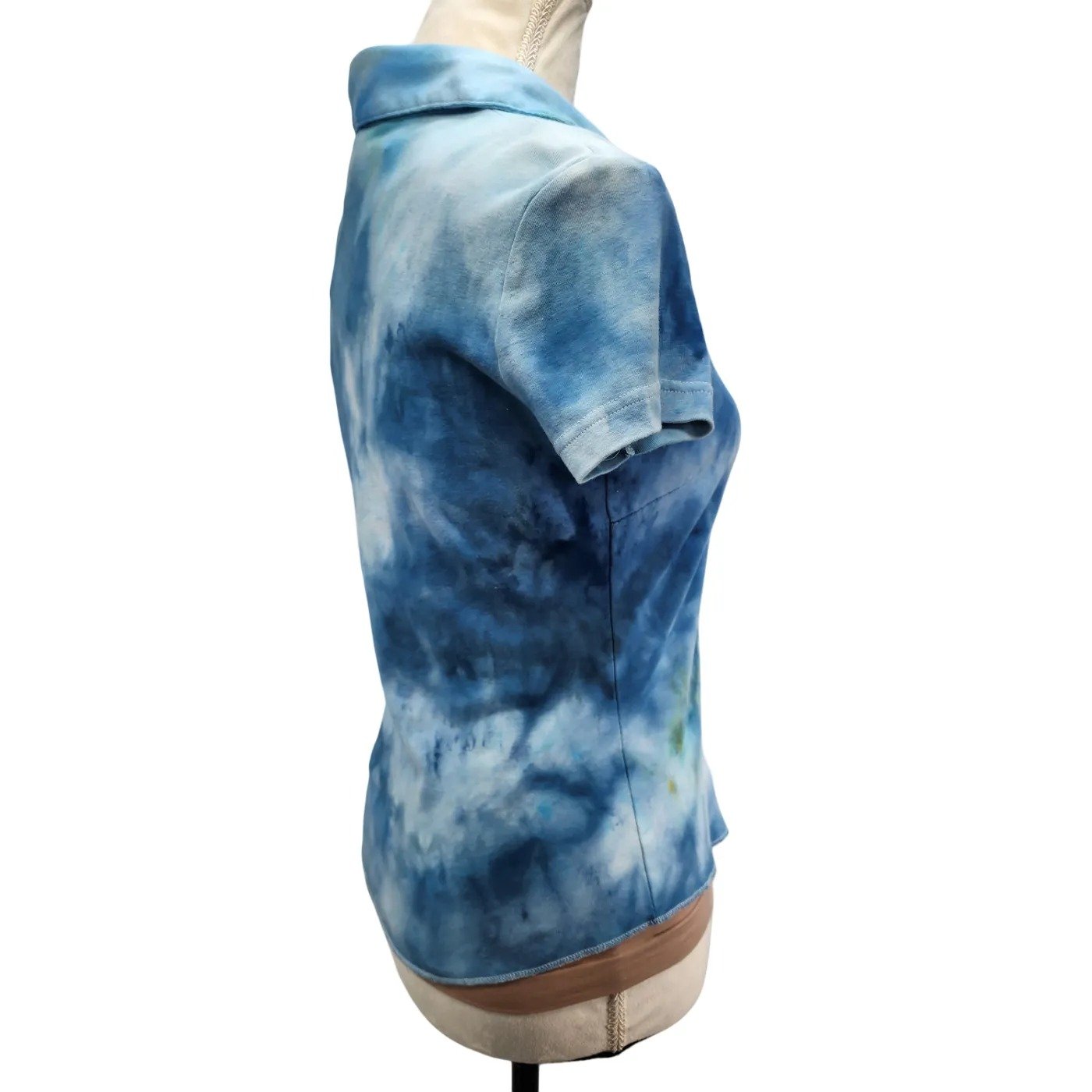 Rafaella. Upcycled, Tie-Dyed Short Sleeve Top. Size: Small - Gladiator Art & Apparel