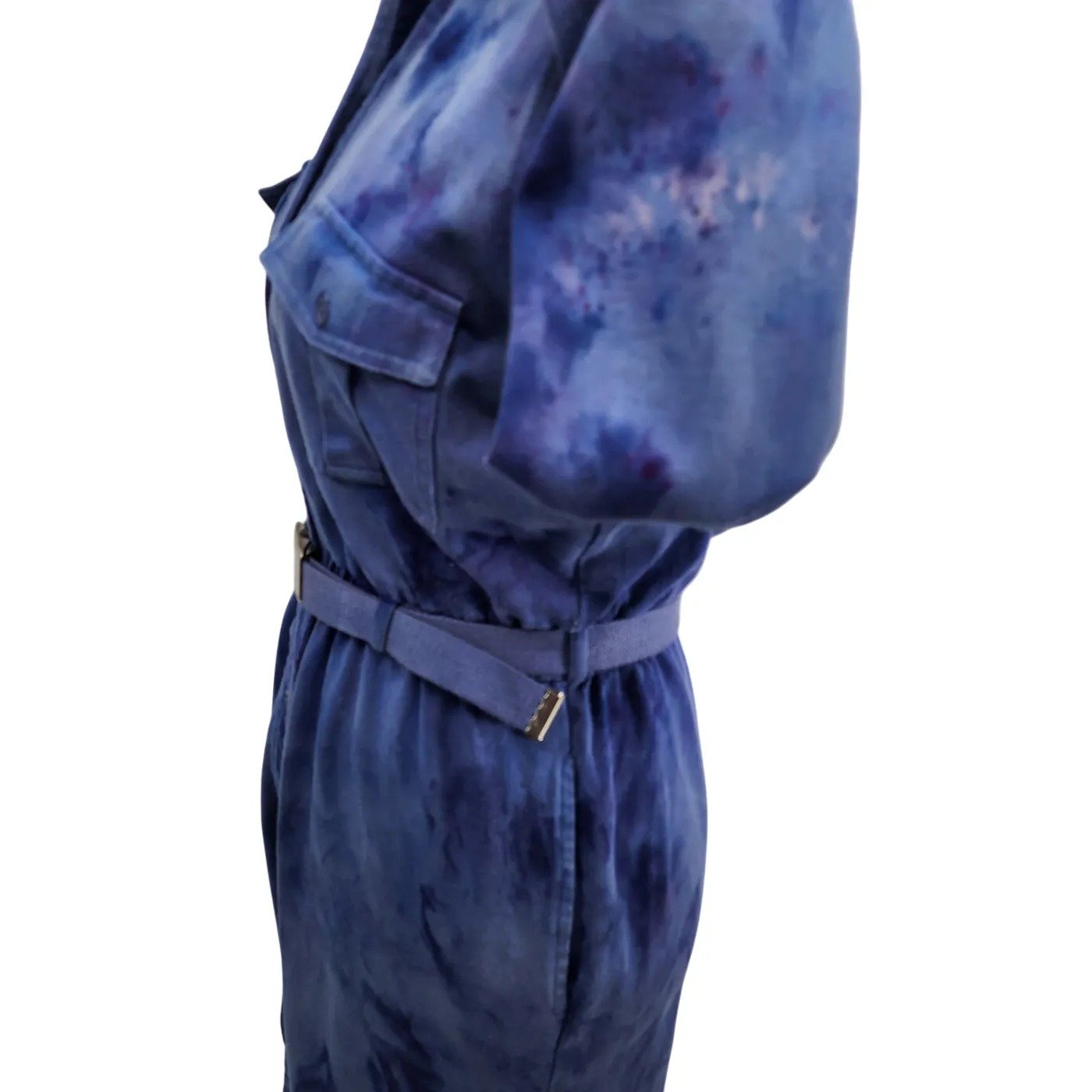 Upcycled, 90s Tie-Dyed, Long Sleeve Dress. Size: 4/6 - Gladiator Art & Apparel