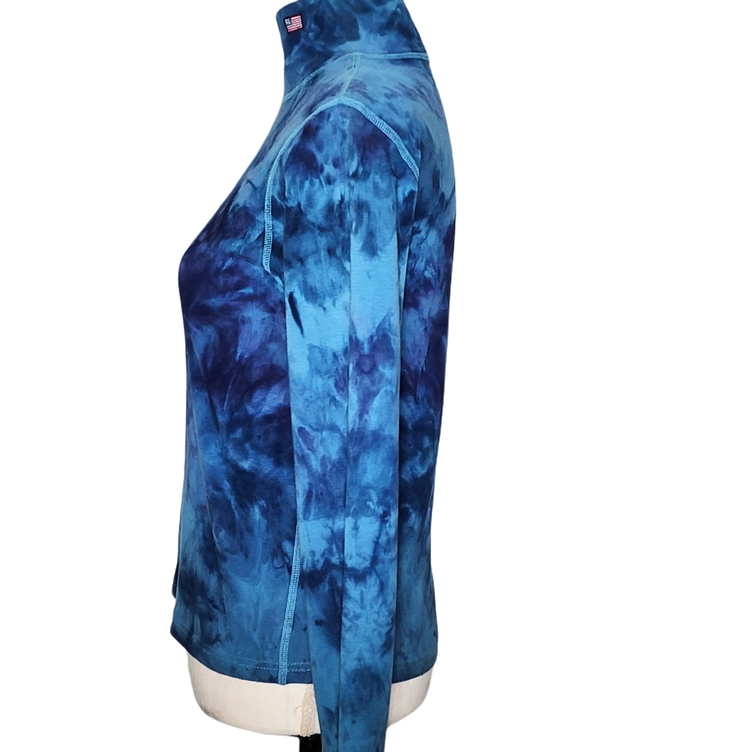 Ralph Lauren, Upcycled Tie Dyed Mock Turtleneck. Size: M - Gladiator Art & Apparel