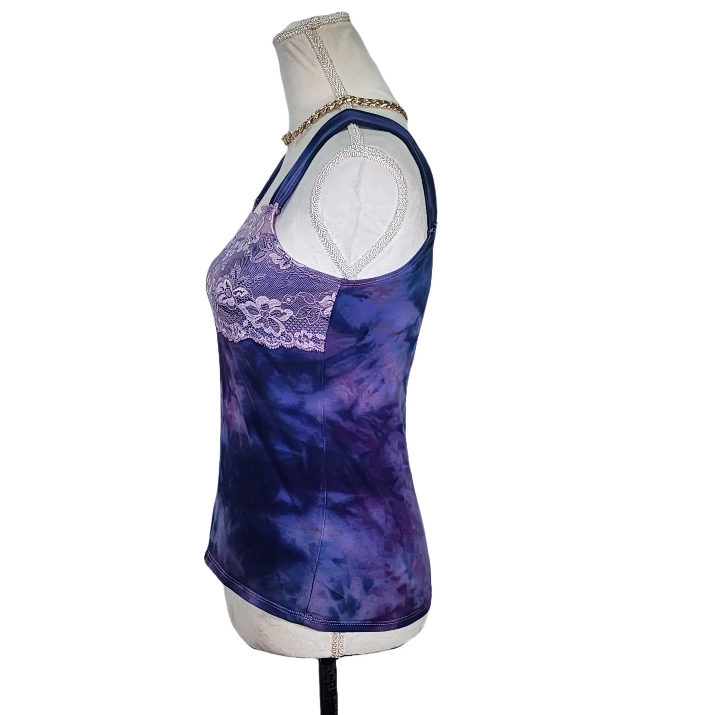 Upcycled, Multi Color Tie Dye Tank Top. Size: Medium - Gladiator Art & Apparel