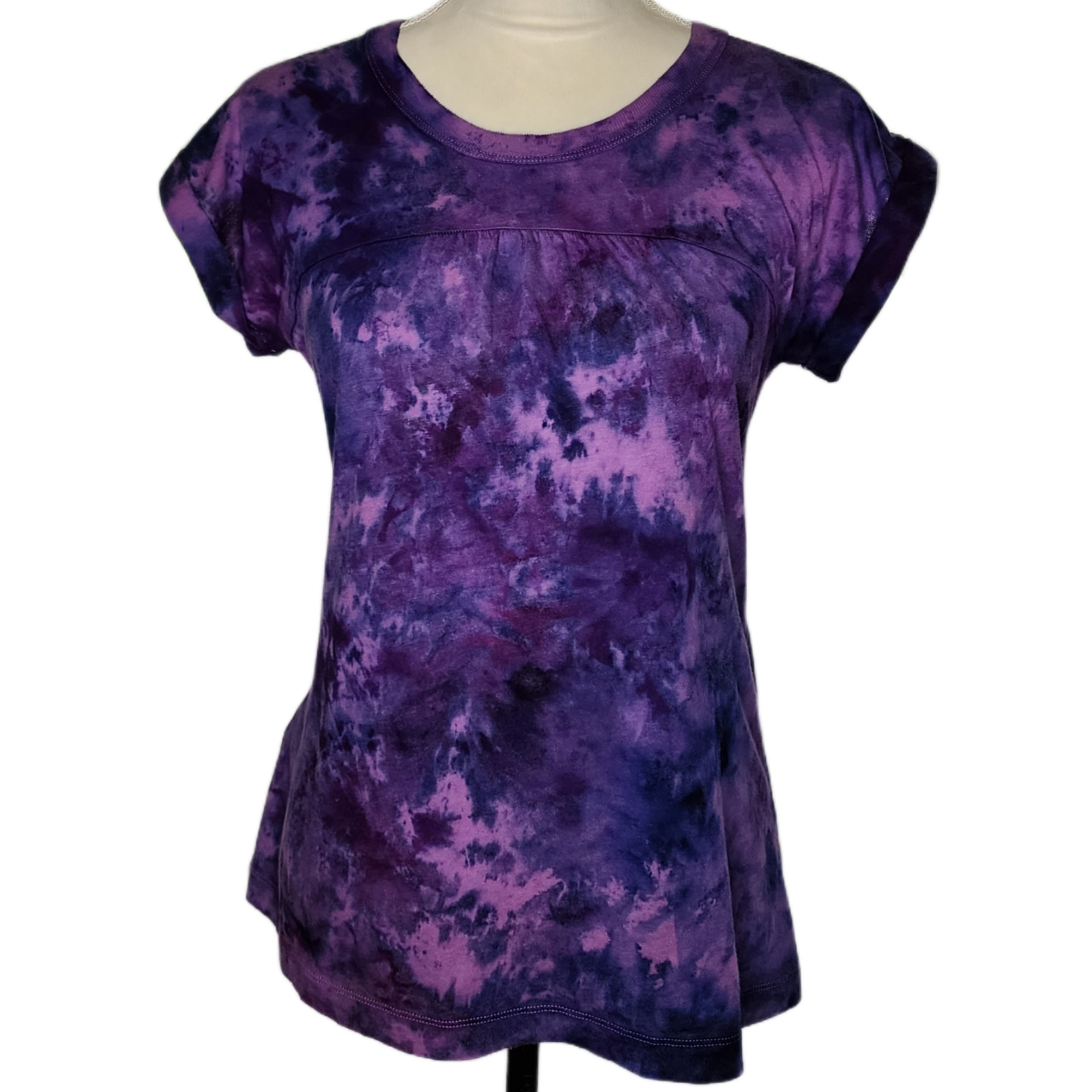 Ice-Dyed, BCBG, T-Shirt. Purple. Size L - Gladiator Art & Apparel