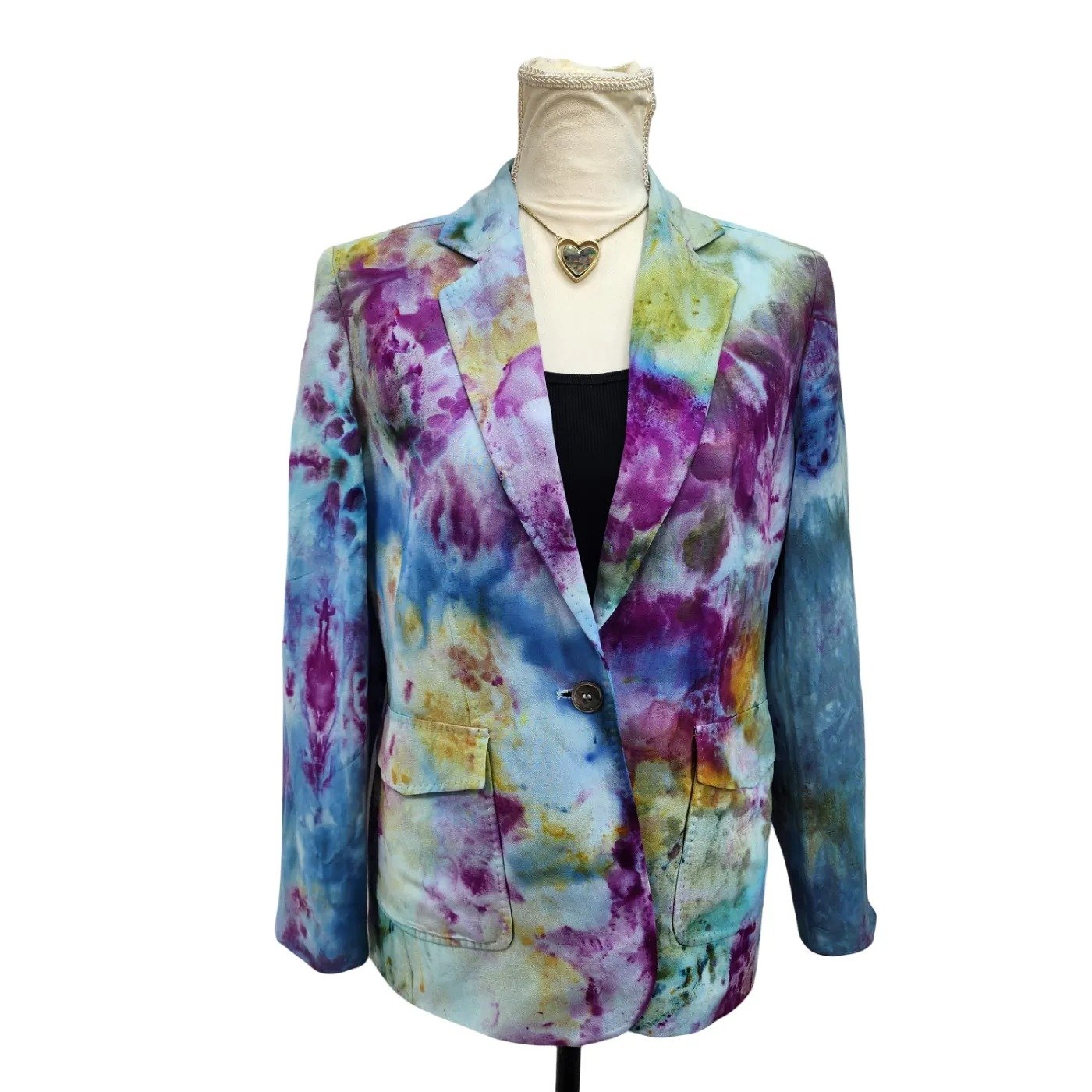 Kate Hill. 90s Reworked Tie Dye Blazer. Size: 4/6 - Gladiator Art & Apparel