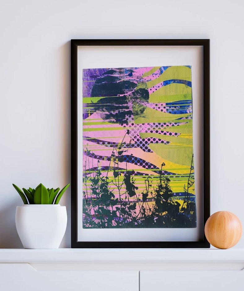 The 'Azeban' 13" x 19" Multi-Color, Screen Printed Monoprint Poster - Gladiator Art & Apparel