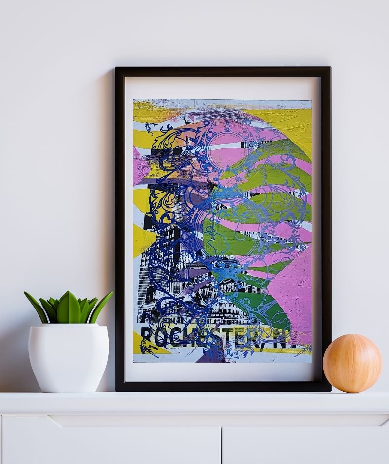 The 'Nisklam' 13" x 19" Multi-Color, Screen Printed Monoprint Poster - Gladiator Art & Apparel