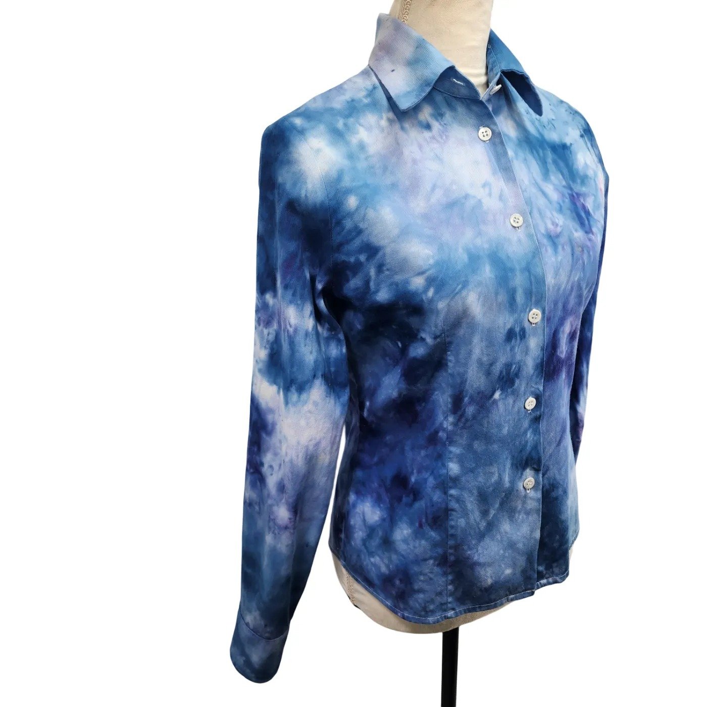 Reworked, Esprit De Corp. Tie-Dyed Button Down Shirt. Size: Small - Gladiator Art & Apparel