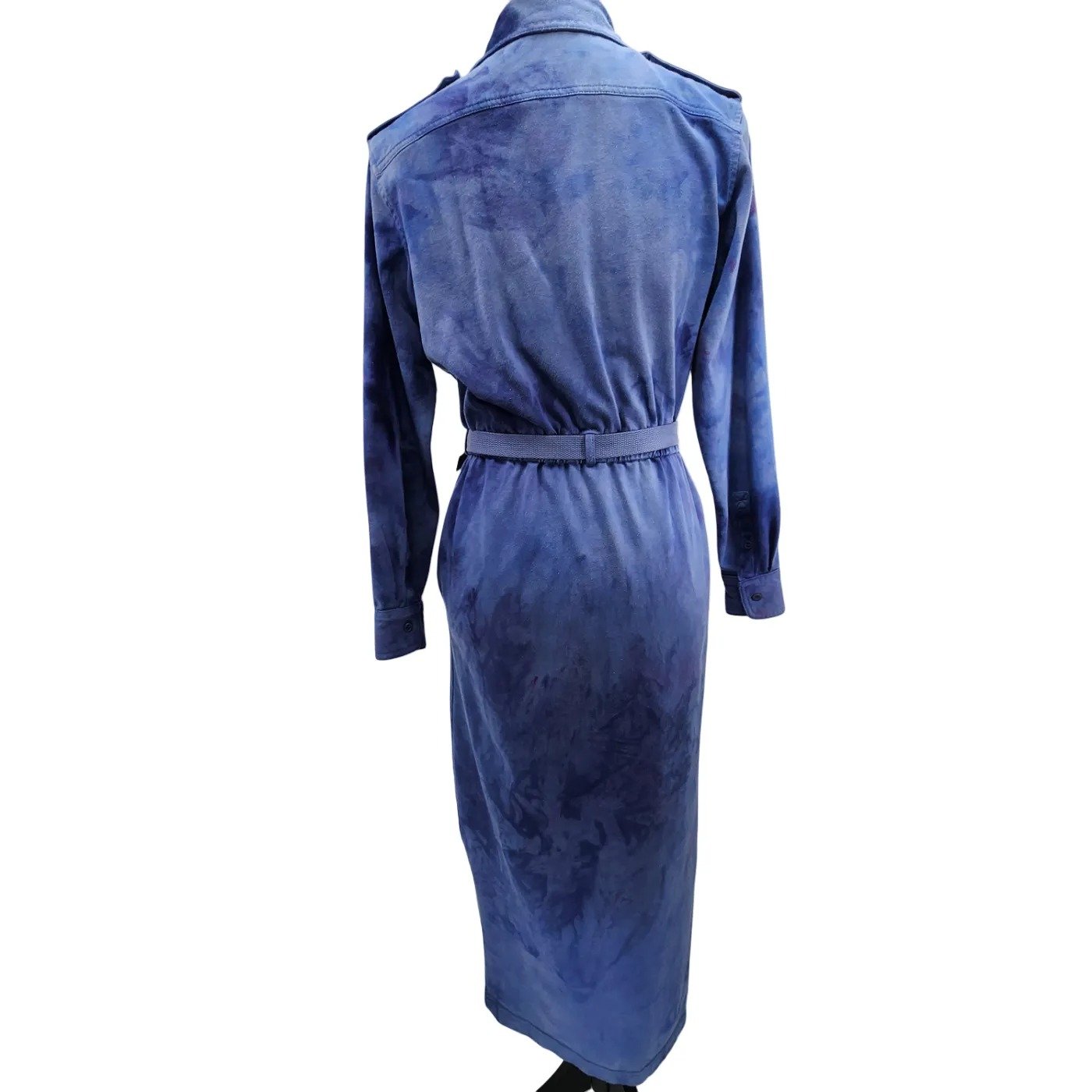 Upcycled, 90s Tie-Dyed, Long Sleeve Dress. Size: 4/6 - Gladiator Art & Apparel