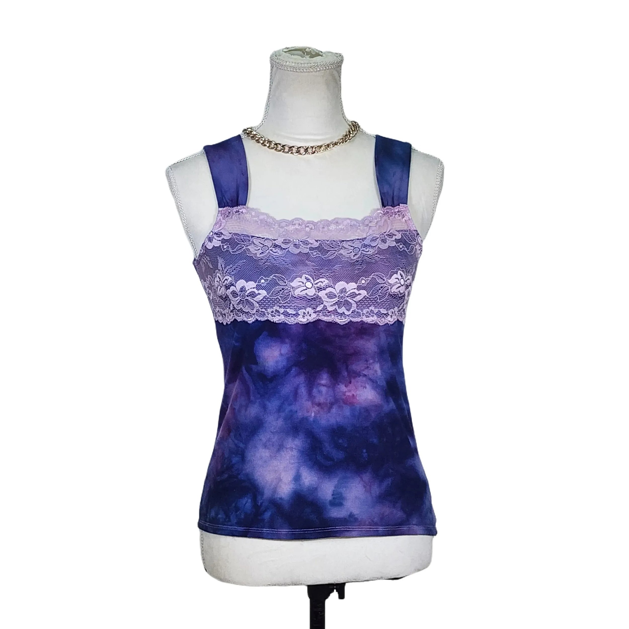 Upcycled, Multi Color Tie Dye Tank Top. Size: Medium - Gladiator Art & Apparel